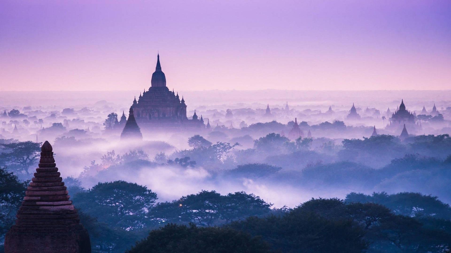 1920x1080 Download Southeast Asia Purple Bagan Myanmar Wallpaper