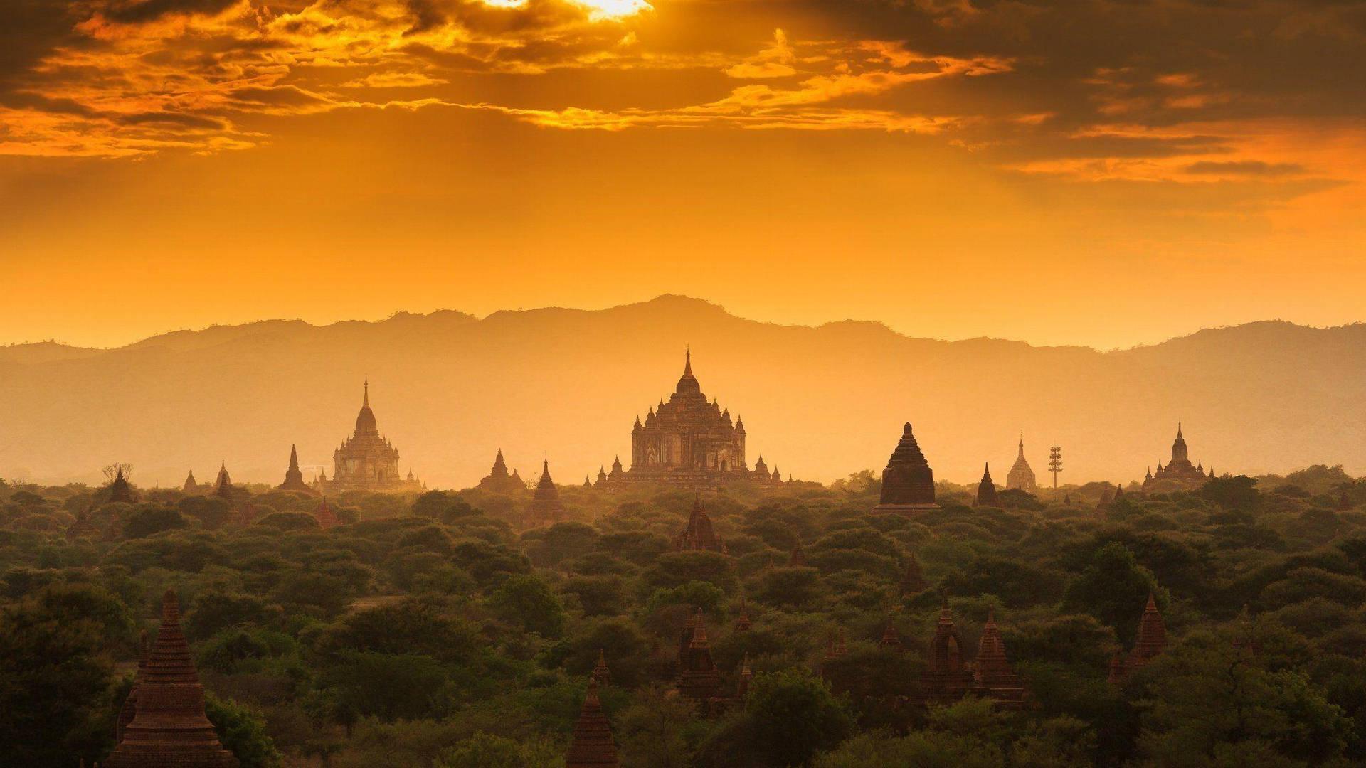 1920x1080 Download Burma Bagan Sunrise Wallpaper