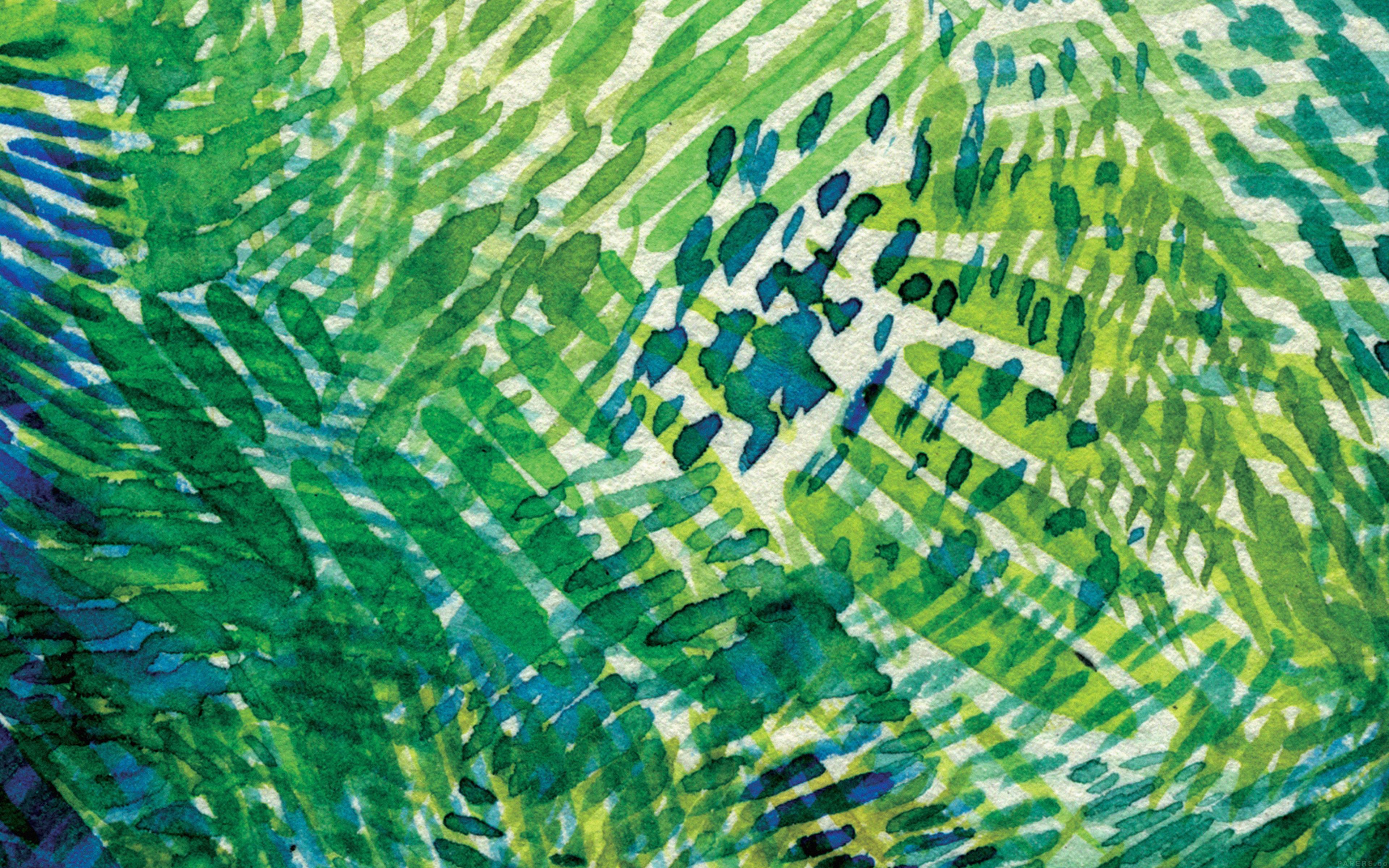 3840x2400 wallpaper for desktop, laptop. spring art green blue watercolor pattern