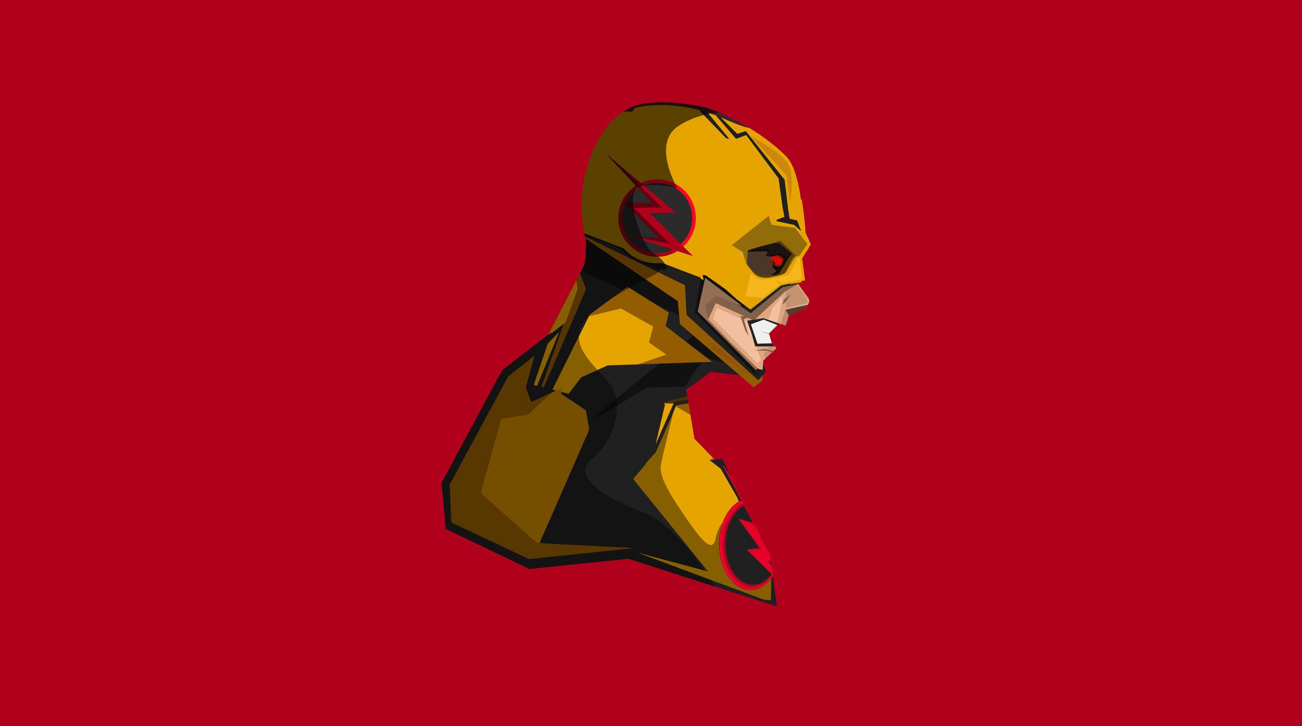 4445x2480 Reverse Flash 4K Minimalism, HD Superheroes, 4k Wallpaper, Image