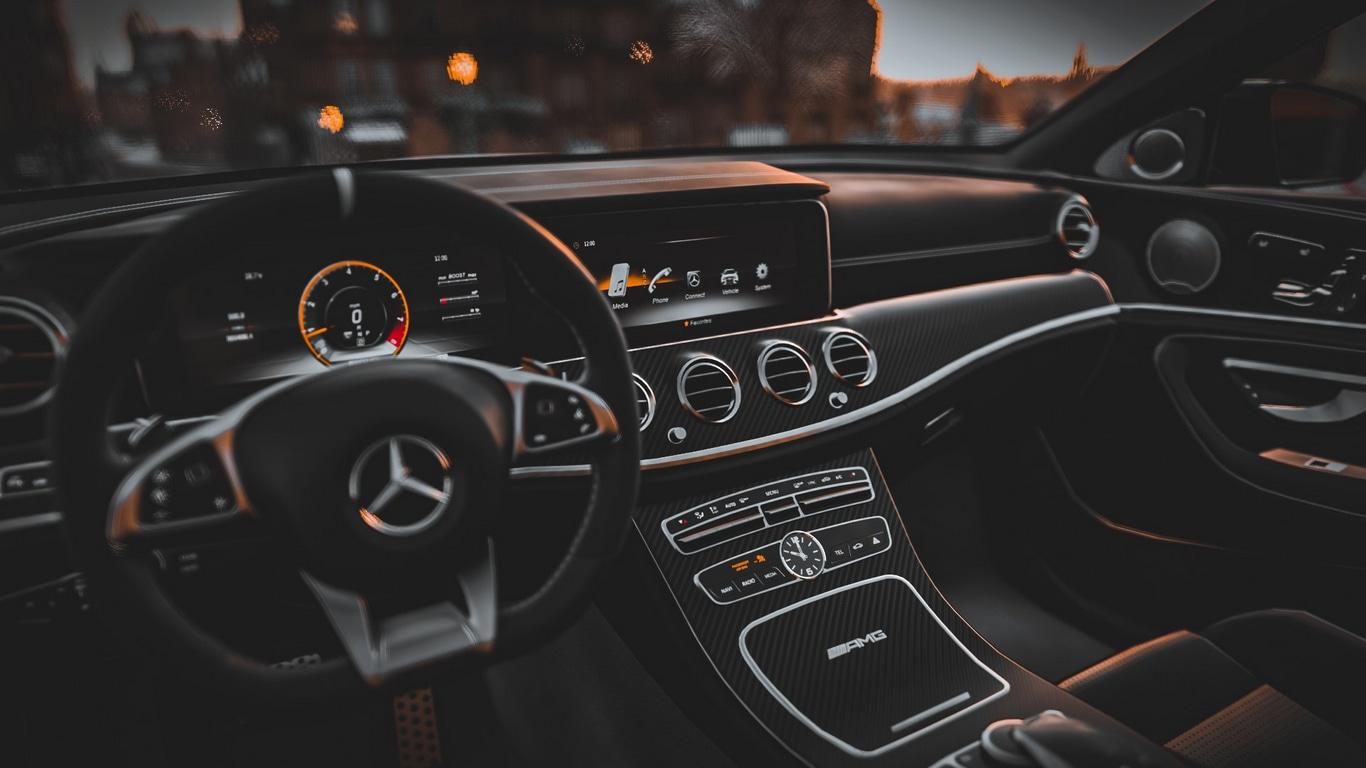 1366x768 Wallpaper / Mercedes E63s, Brabus Mercedes Benz, Mercedes AMG, Car, Vehicle, Forza, Forza Horizon Video Games, Car Interior Free Download