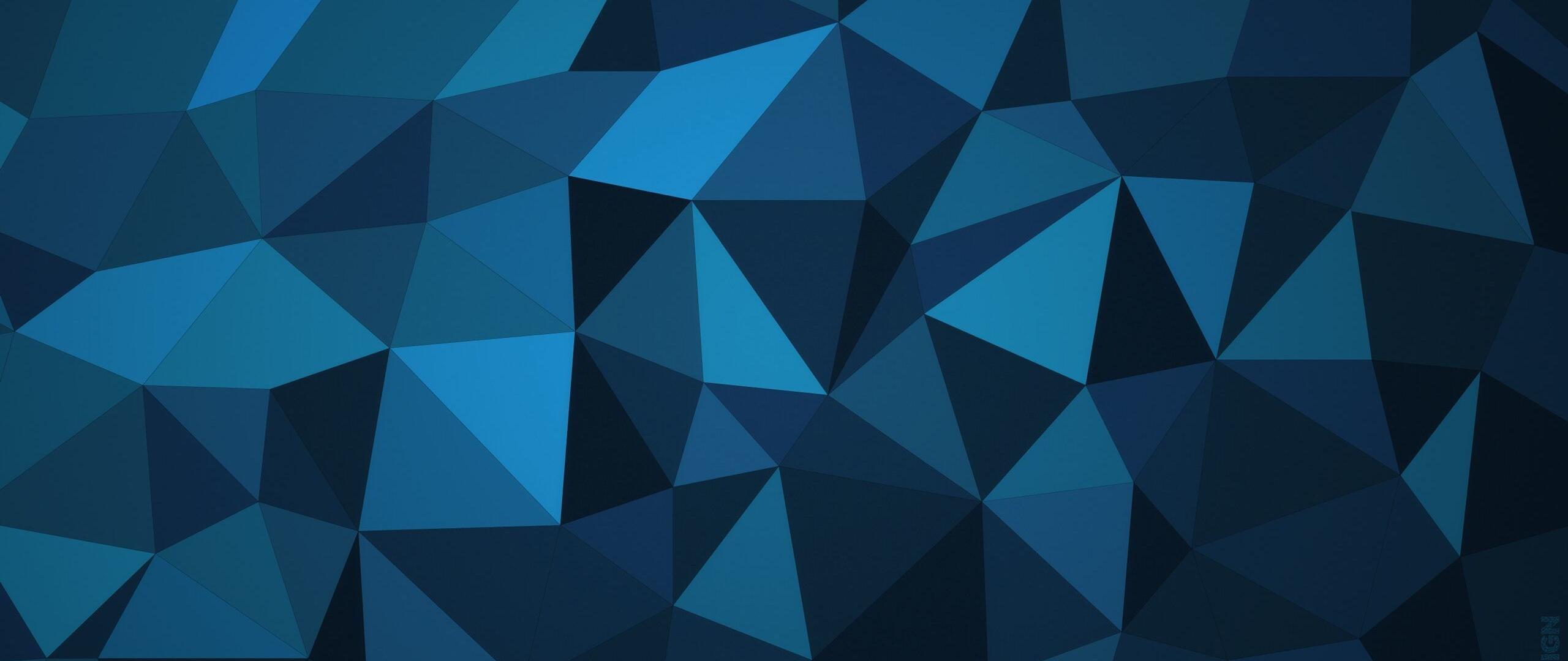 2560x1080 Low Poly Blue 2560x1080 Resolution Wallpaper, HD Abstract 4K Wallpaper, Image, Photo and Background