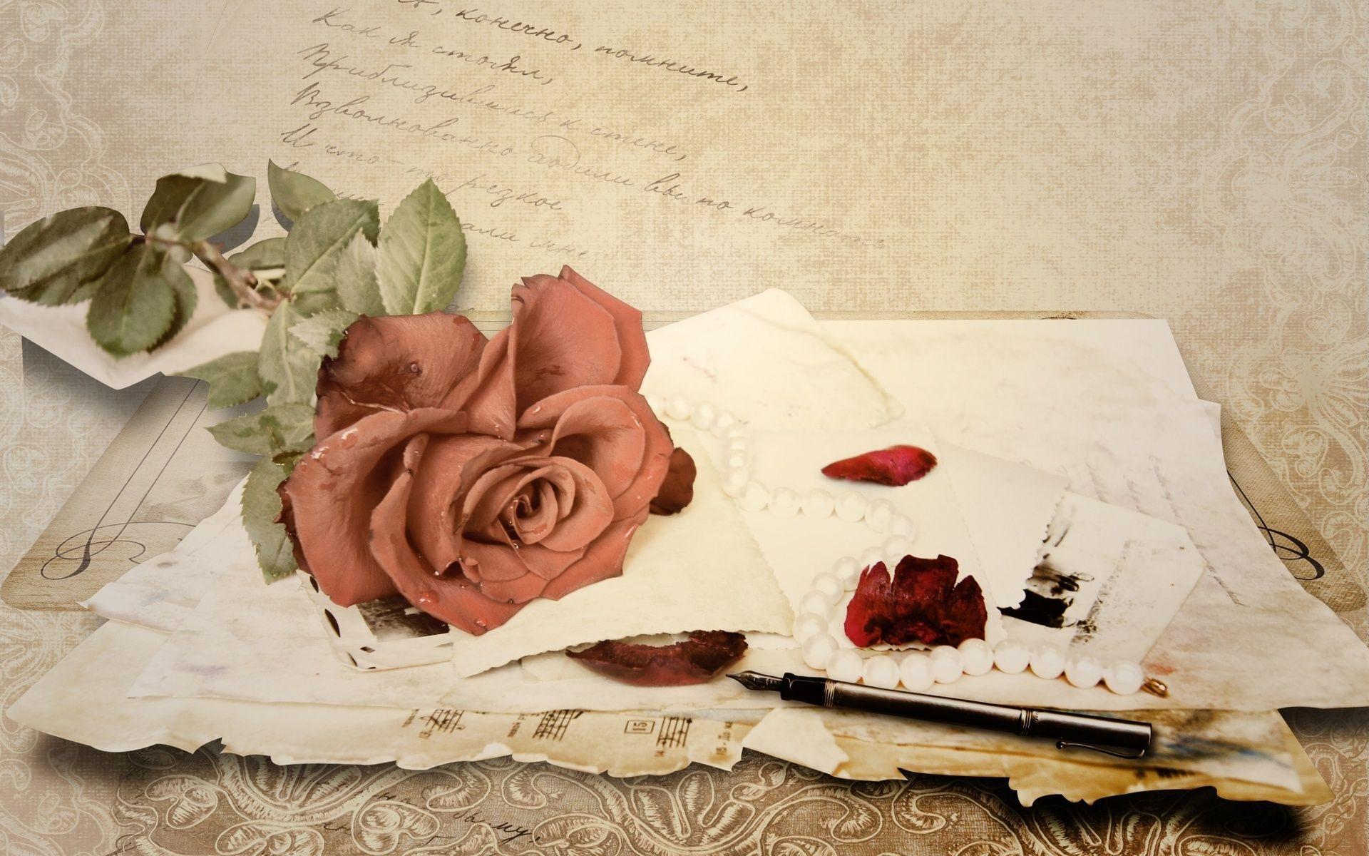 1920x1200 Love Letter Vintage wallpaper. Love Letter Vintage