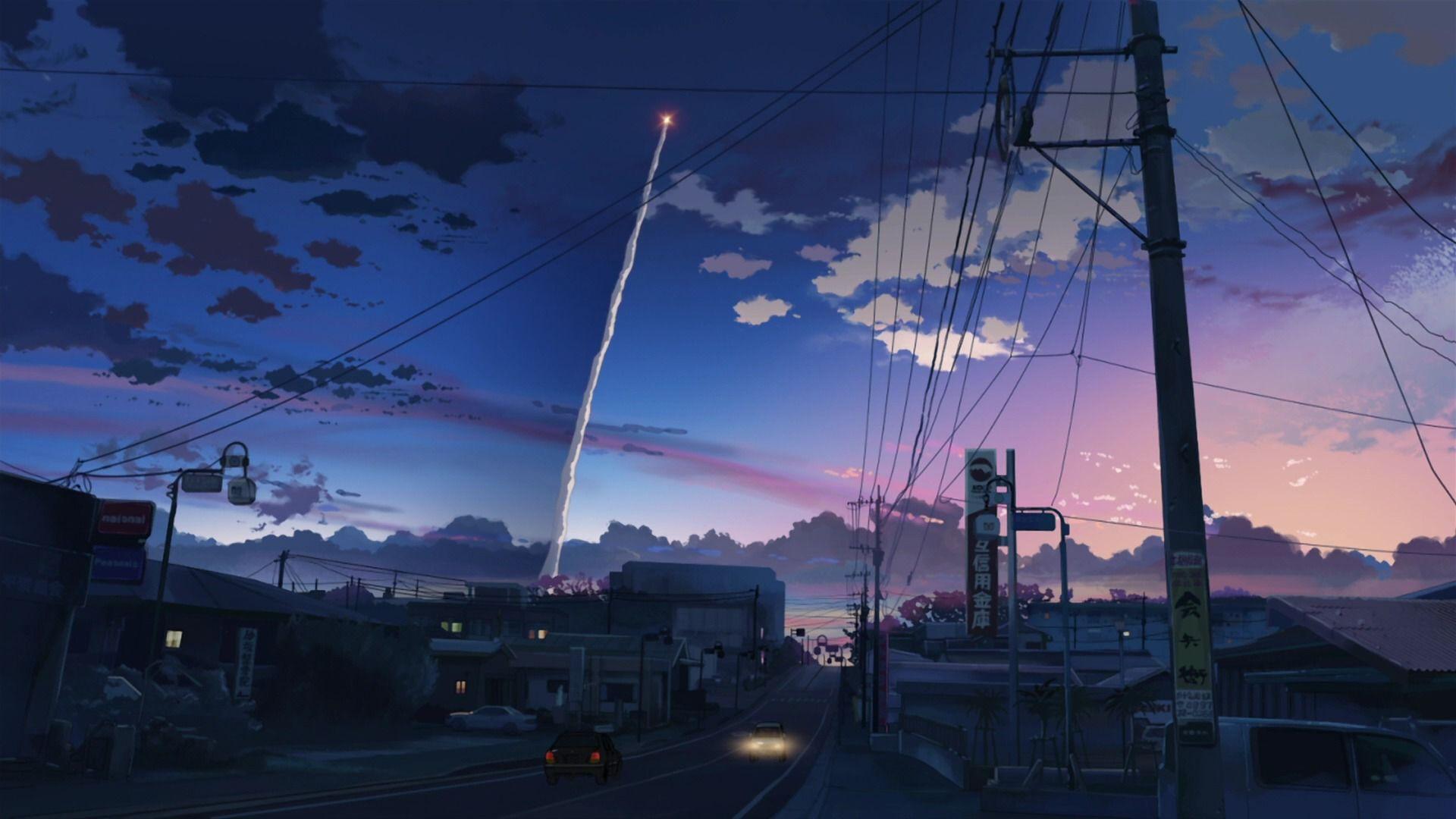 Anime City Night Scenery Wallpapers Top Free Anime City Night