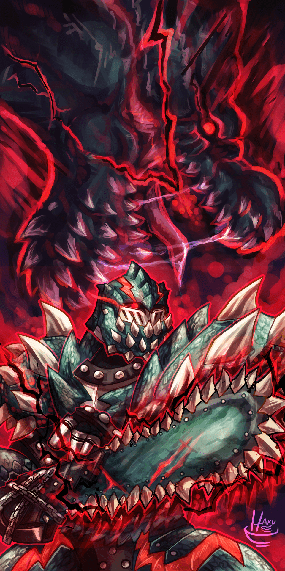 960x1920 Deviljho and Prey- I mean Hunter. By Hakuramen