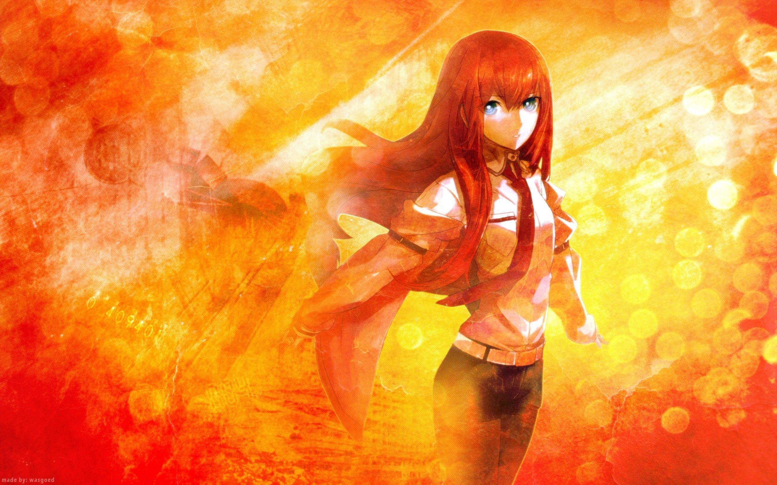 2560x1600 Orange Anime 4k Wallpaper