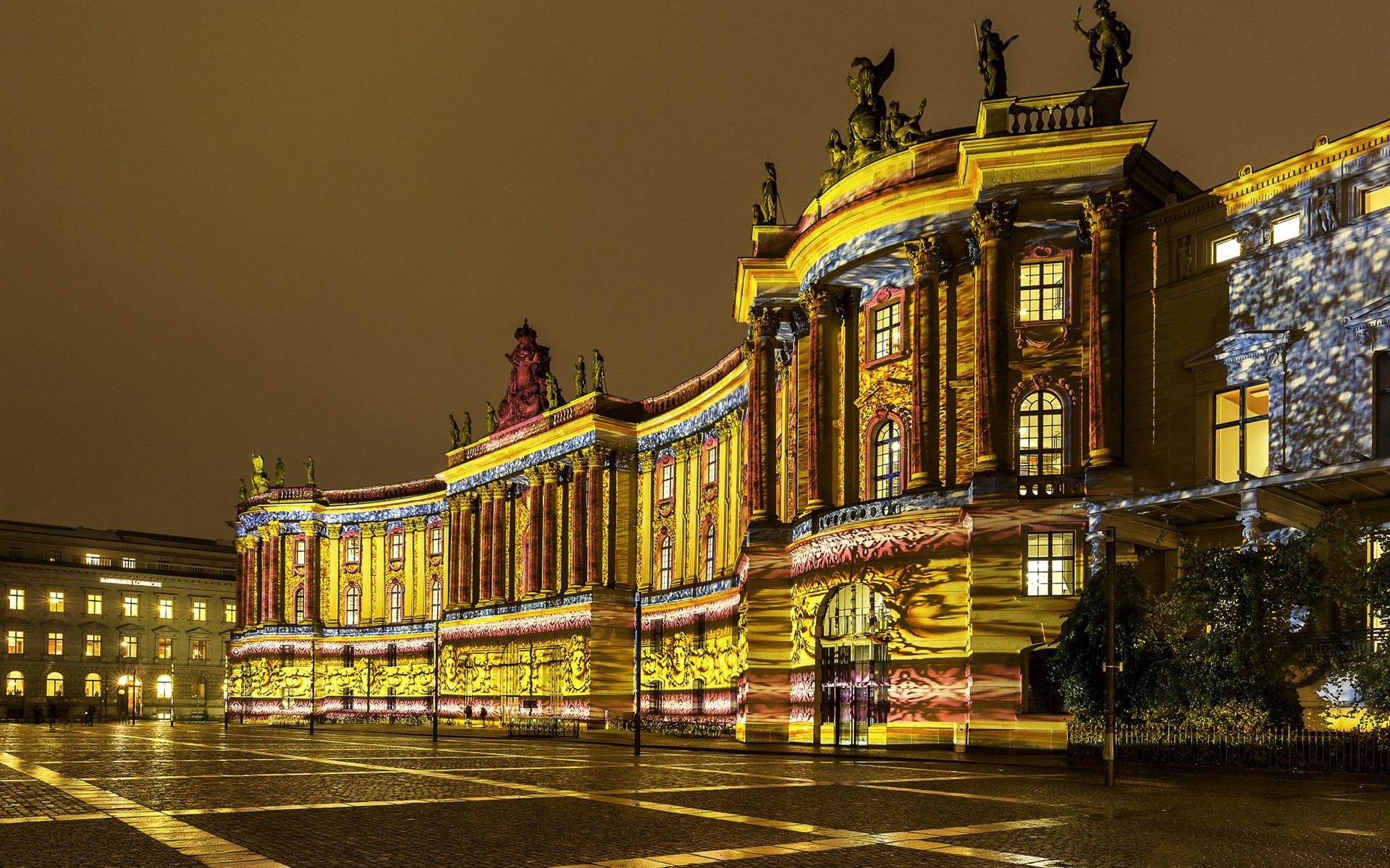 1920x1200 Wallpaper Germany, Berlin, old library, night, lights, city 1920x1200 HD Picture, Image