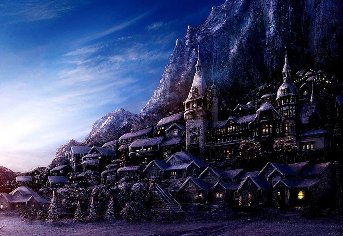 1200x825 Widescreen Fantasy, Mountains, Nature background. FREE Best picture