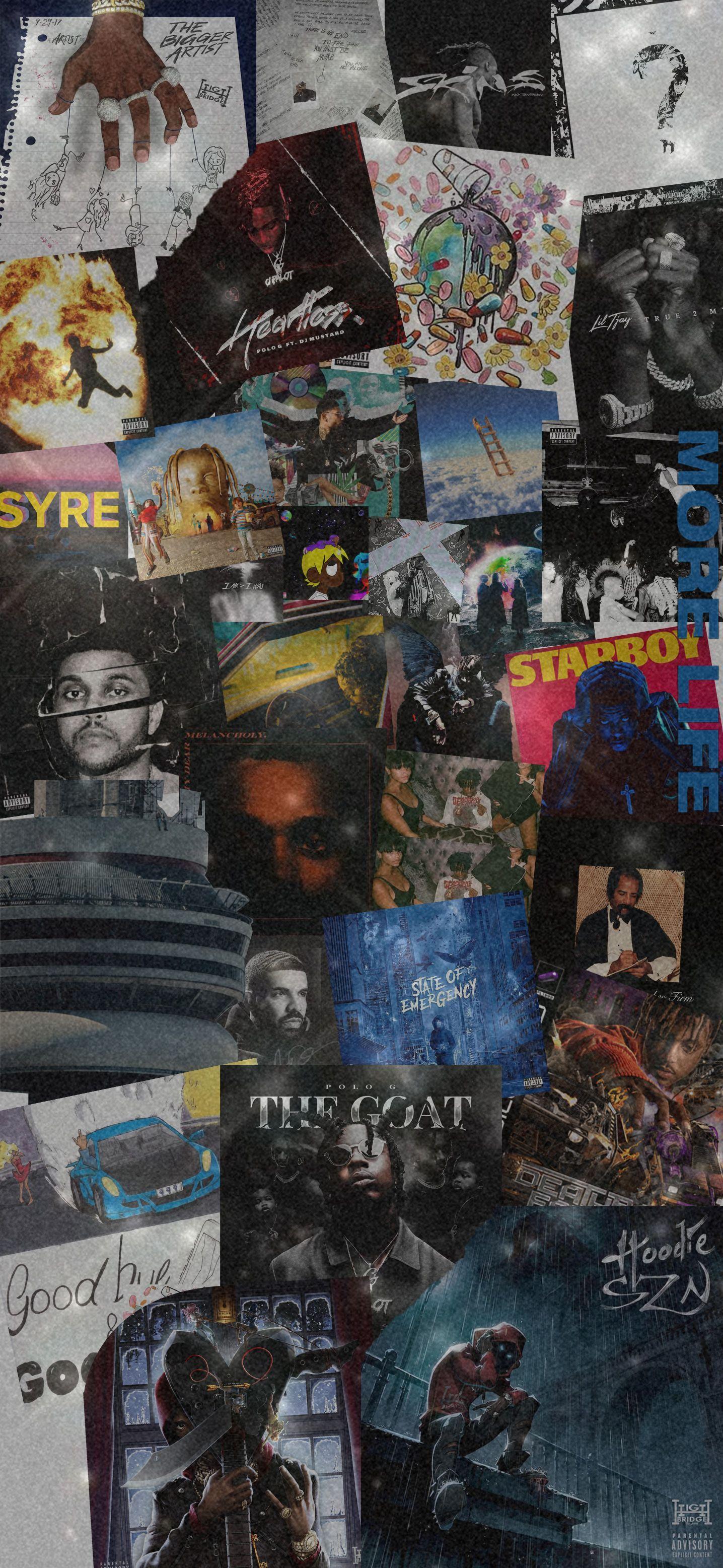 1436x3113 Rapper Album Covers Wallpaper