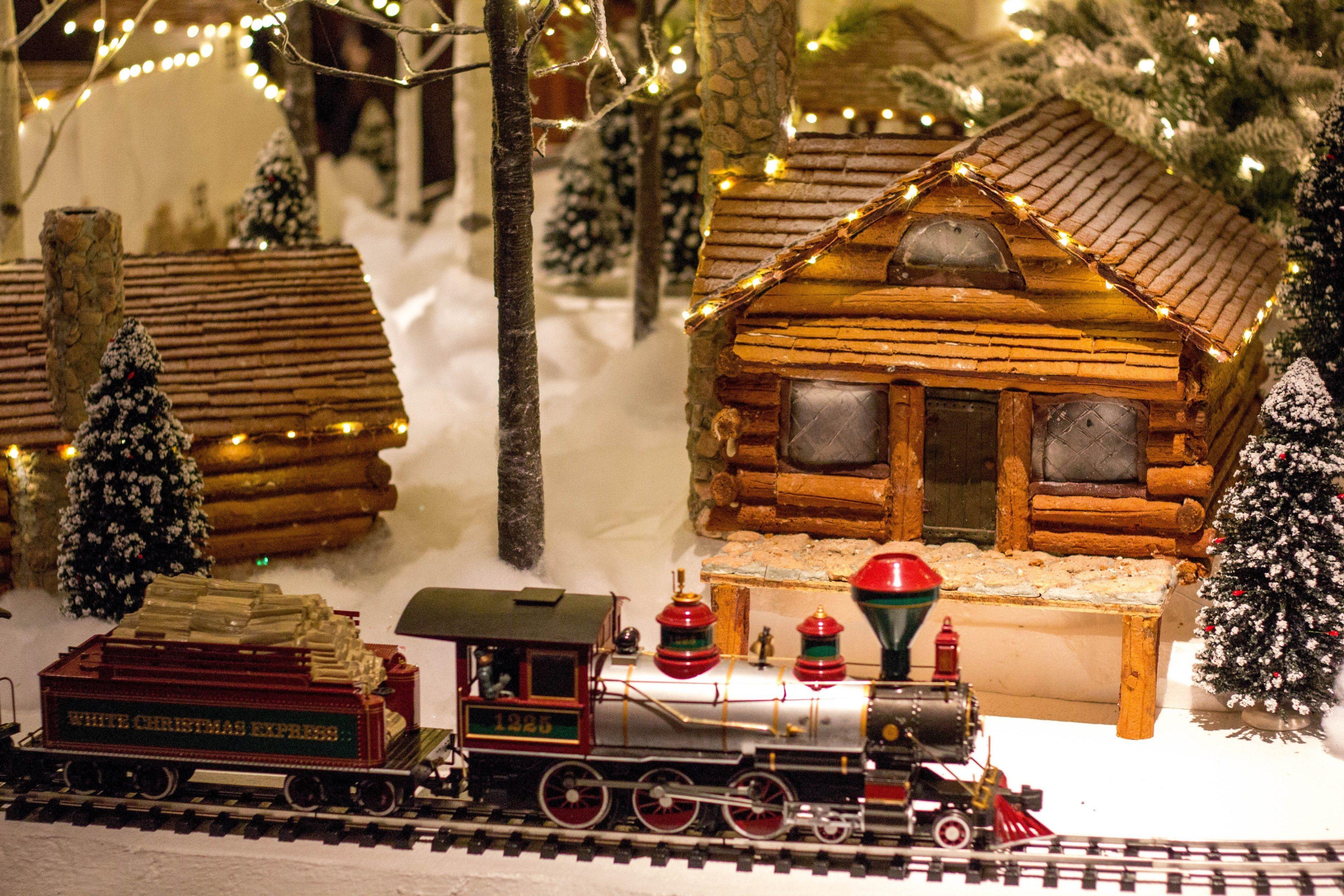 3840x2560 christmas gingerbread village 4k wallpaper and background