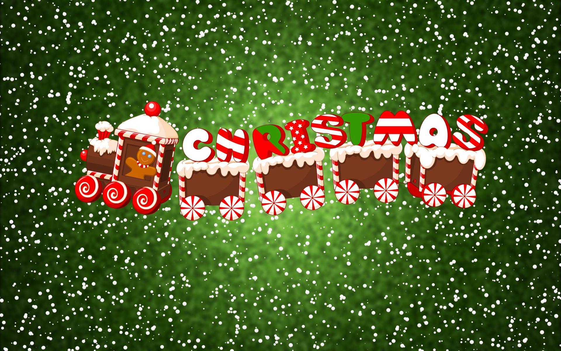 1920x1200 Christmas Gingerbread Snowflake Train Christmas, gingerbread