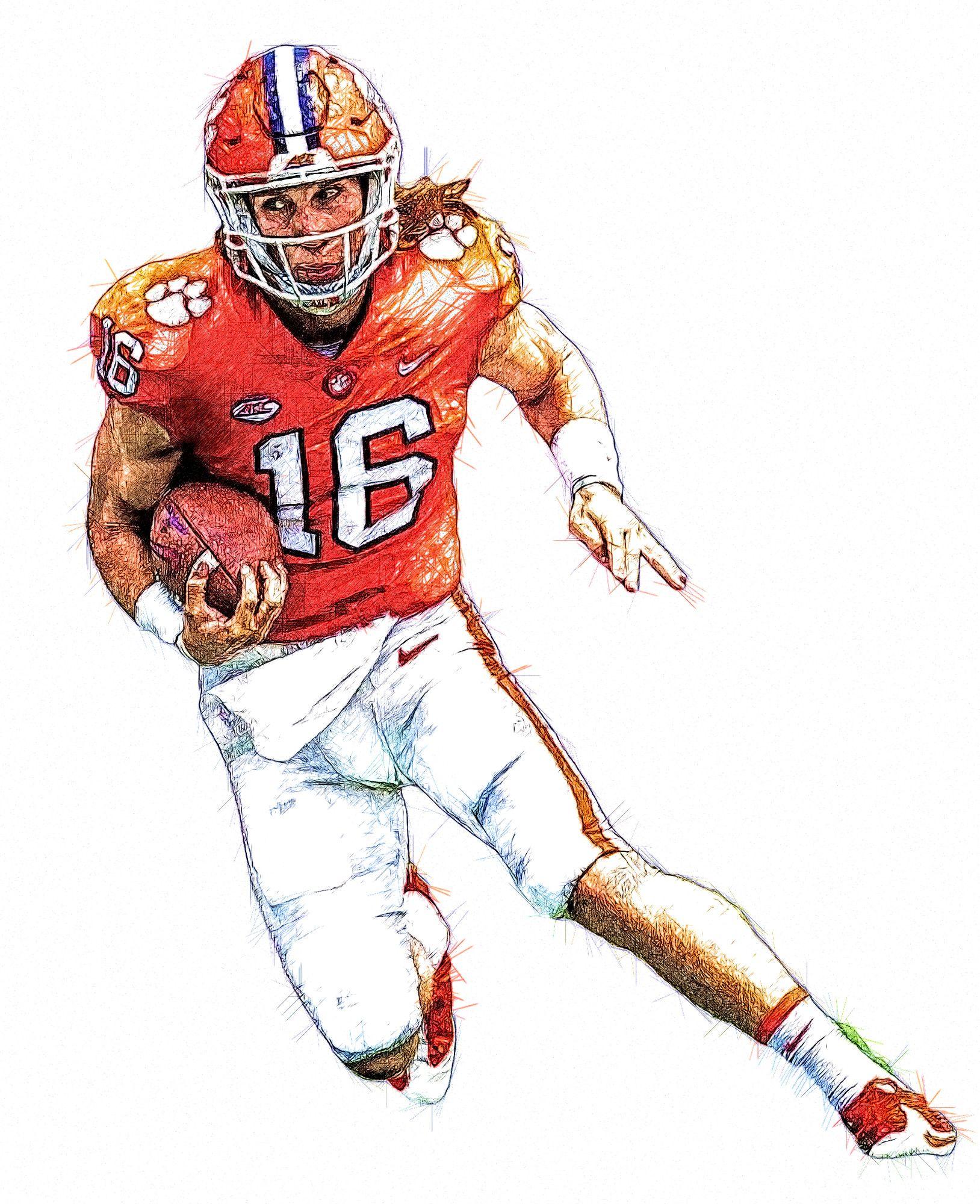 1628x2000 Trevor Lawrence. Football illustration, Football uniforms, Trevor