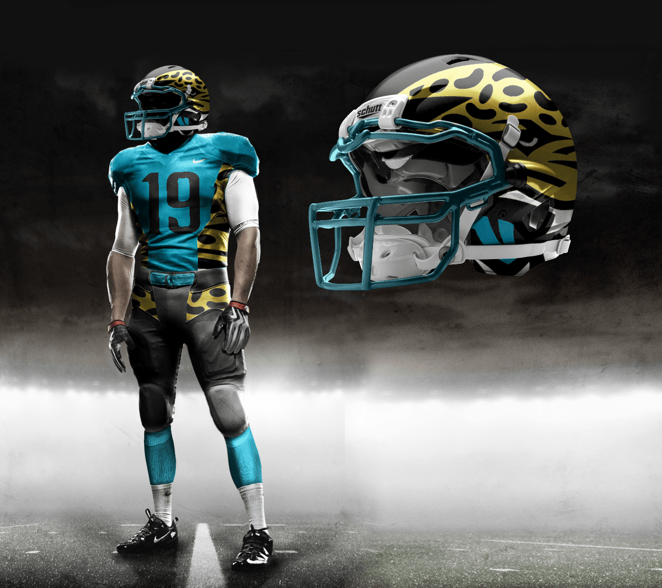 1292x1148 Jacksonville Football Alternate Jersey Wallpaper
