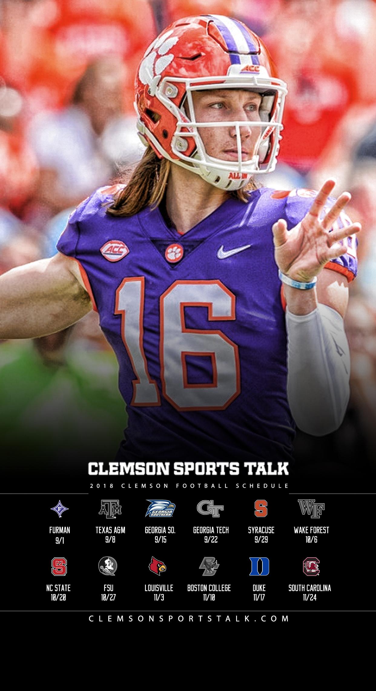 1242x2280 Clemson Football Wallpaper. Clemson Sports Talk