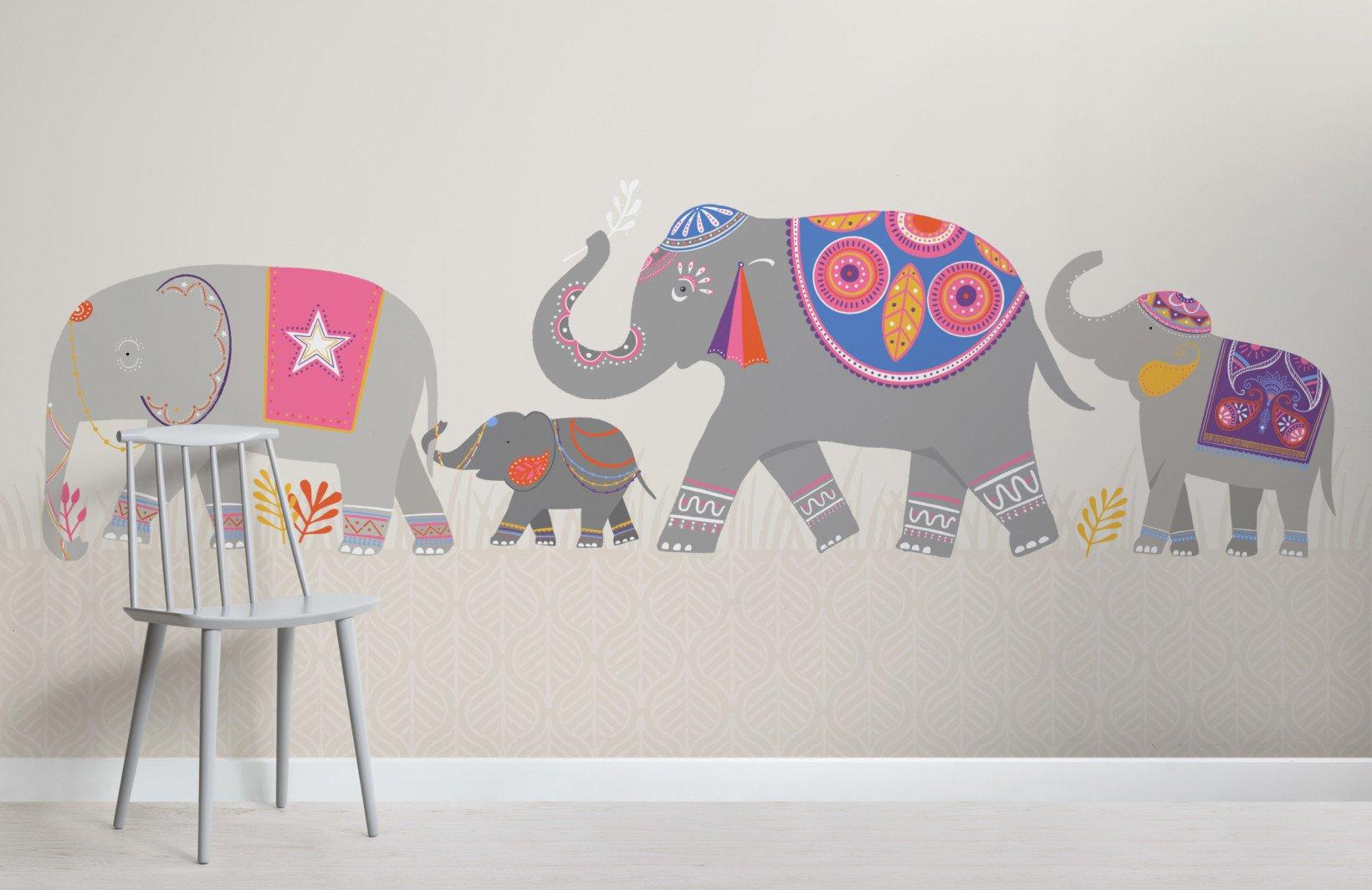1640x1064 Cute Kids Indian Elephant Wallpaper Mural