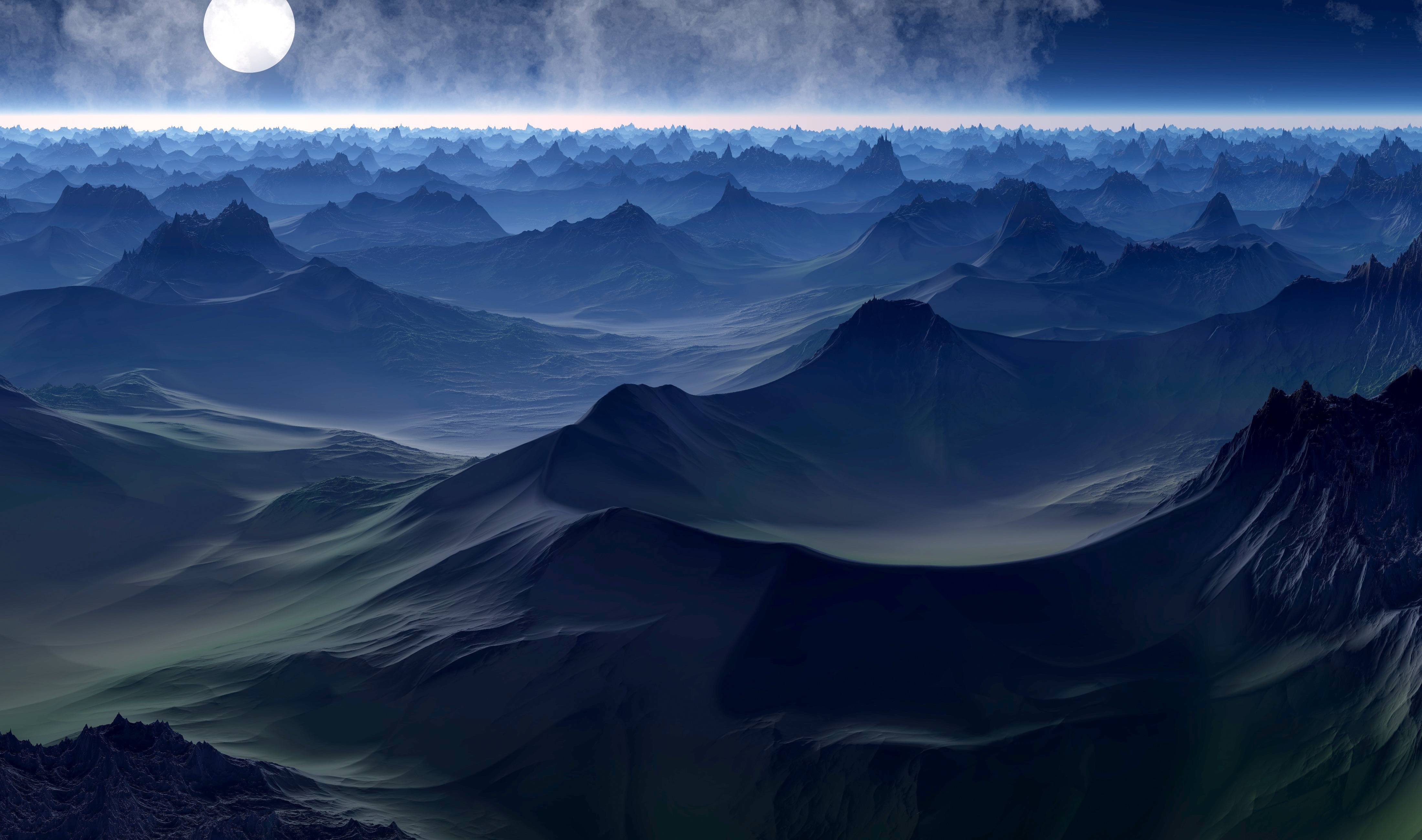 4400x2600 Fantasy Landscape Mountains In Fantasy Wallpaper, HD Nature 4K Wallpaper, Image, Photo and Background
