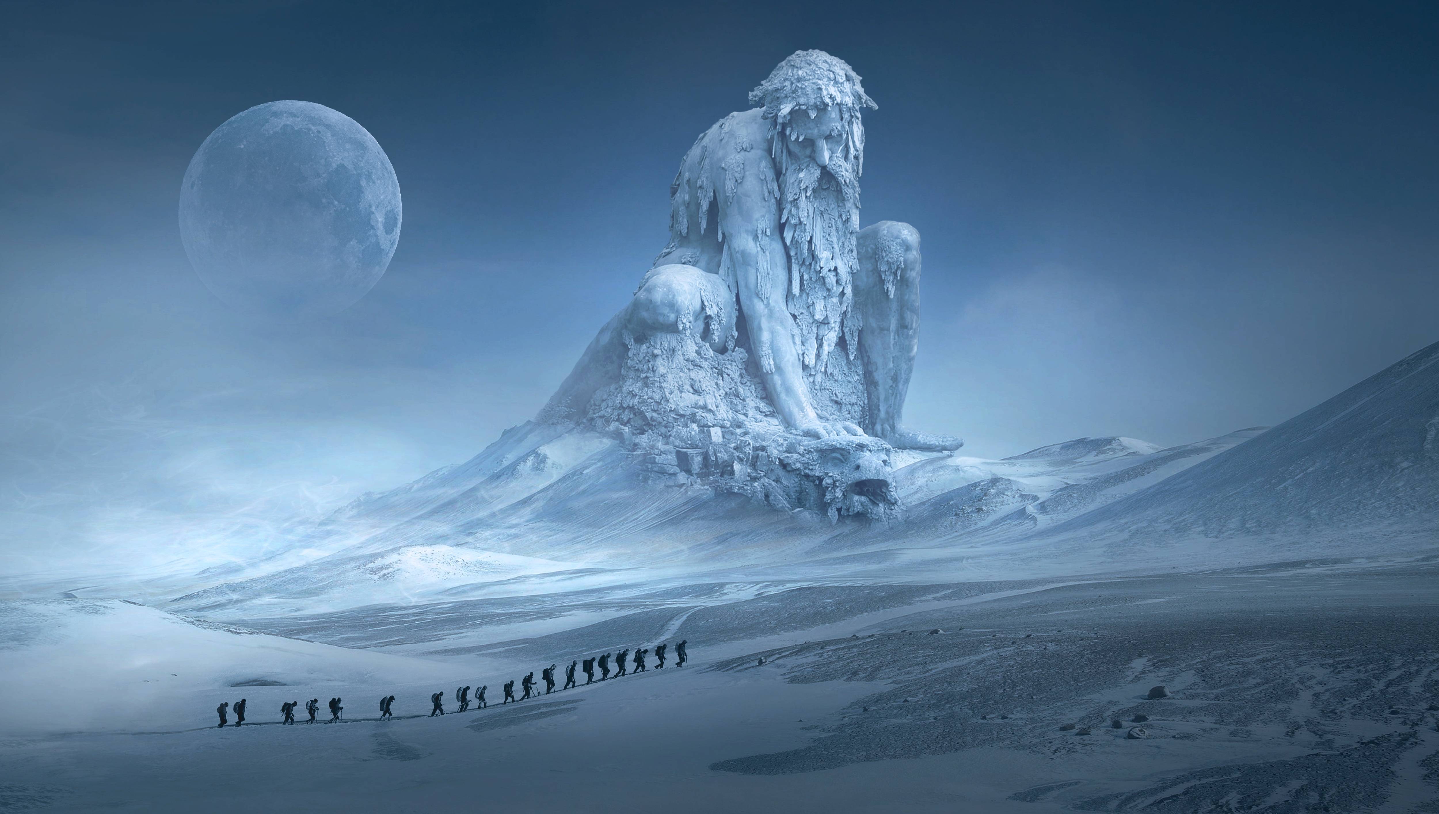 5000x2830 Fantasy Landscape Mountains, HD Artist, 4k Wallpaper, Image, Background, Photo and Picture