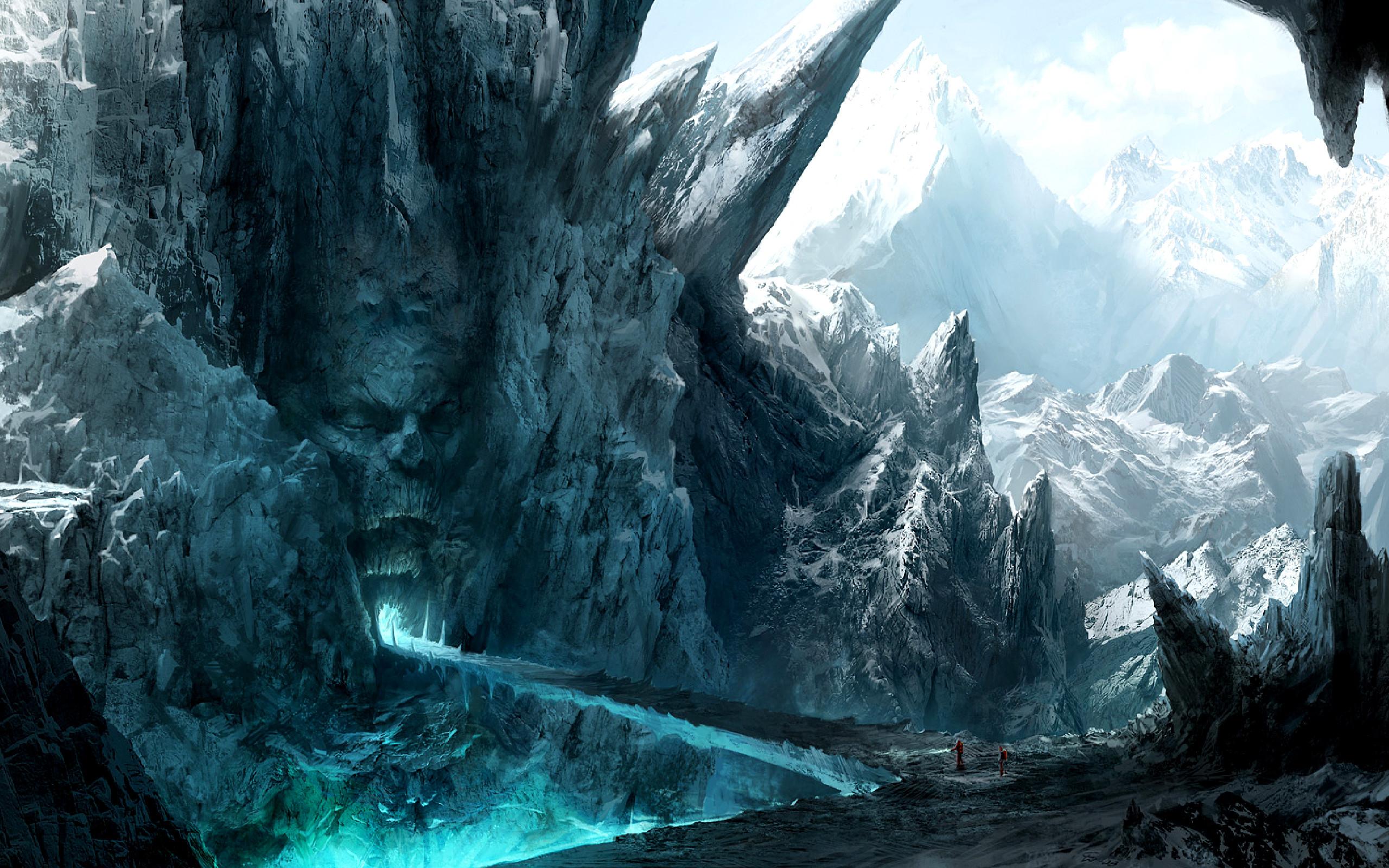 2560x1600 Fantasy Mountain Art Cool Wallpaper