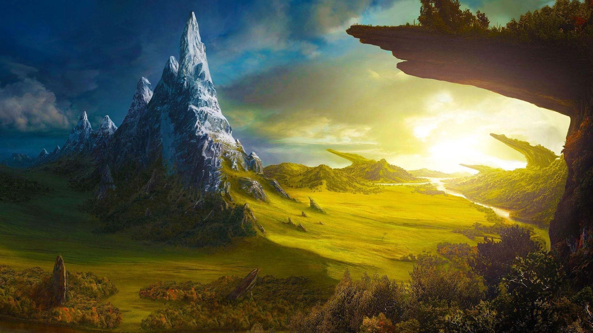 Fantasy Mountain Wallpapers Top Free Fantasy Mountain Backgrounds