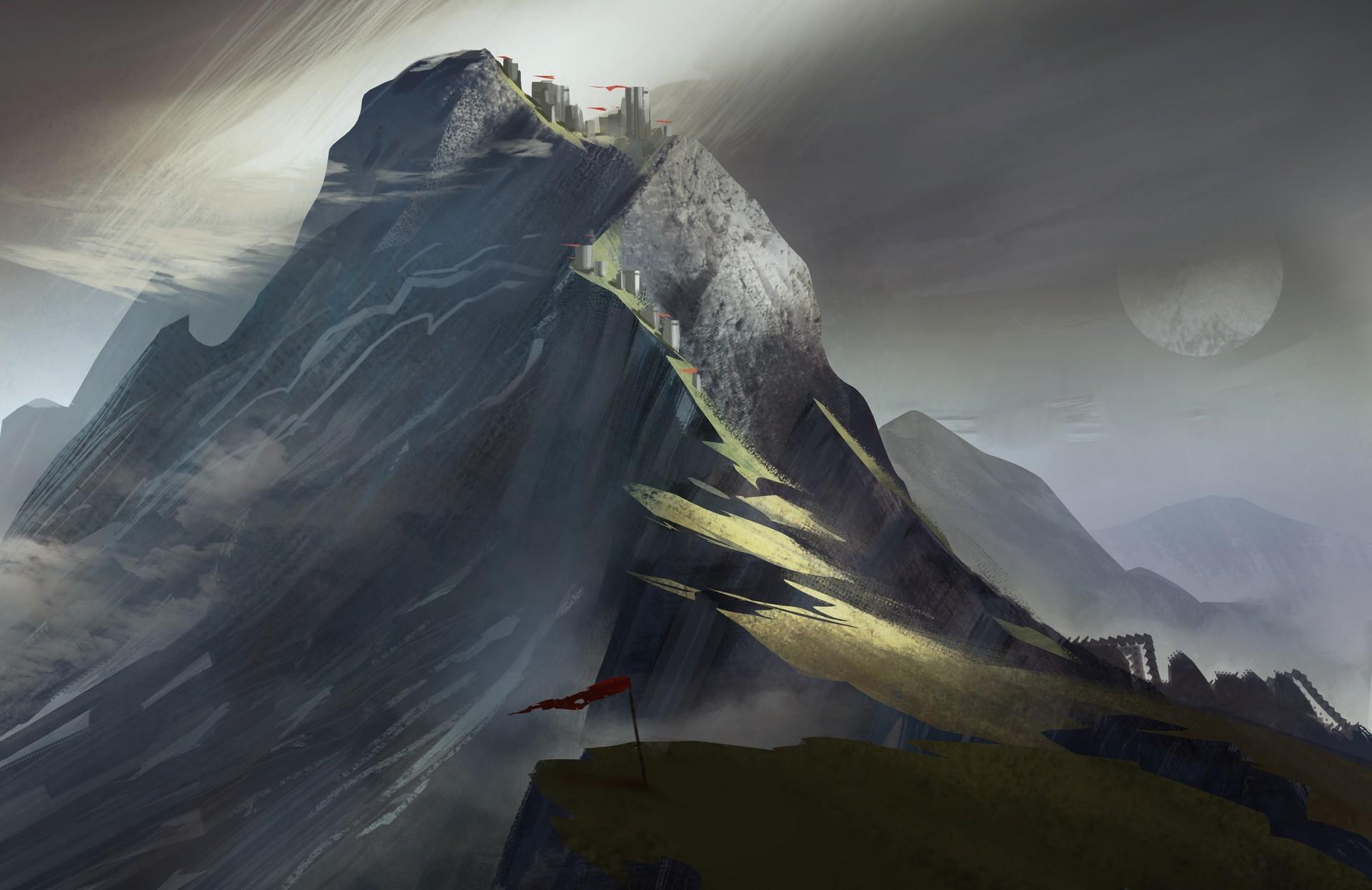 1920x1245 fantasy Art, Mountain Pass Wallpaper HD / Desktop and Mobile Background