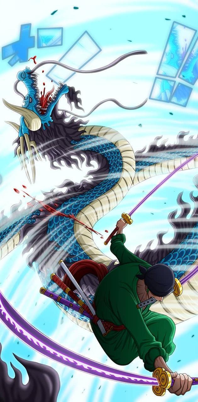 630x1280 Zoro cuts Kaido wallpaper