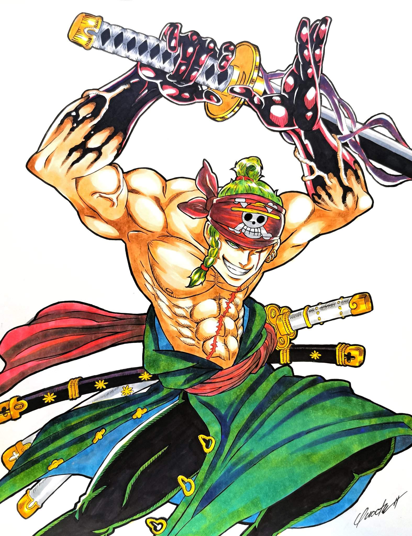1574x2048 RORONOA ZORO DRAWING