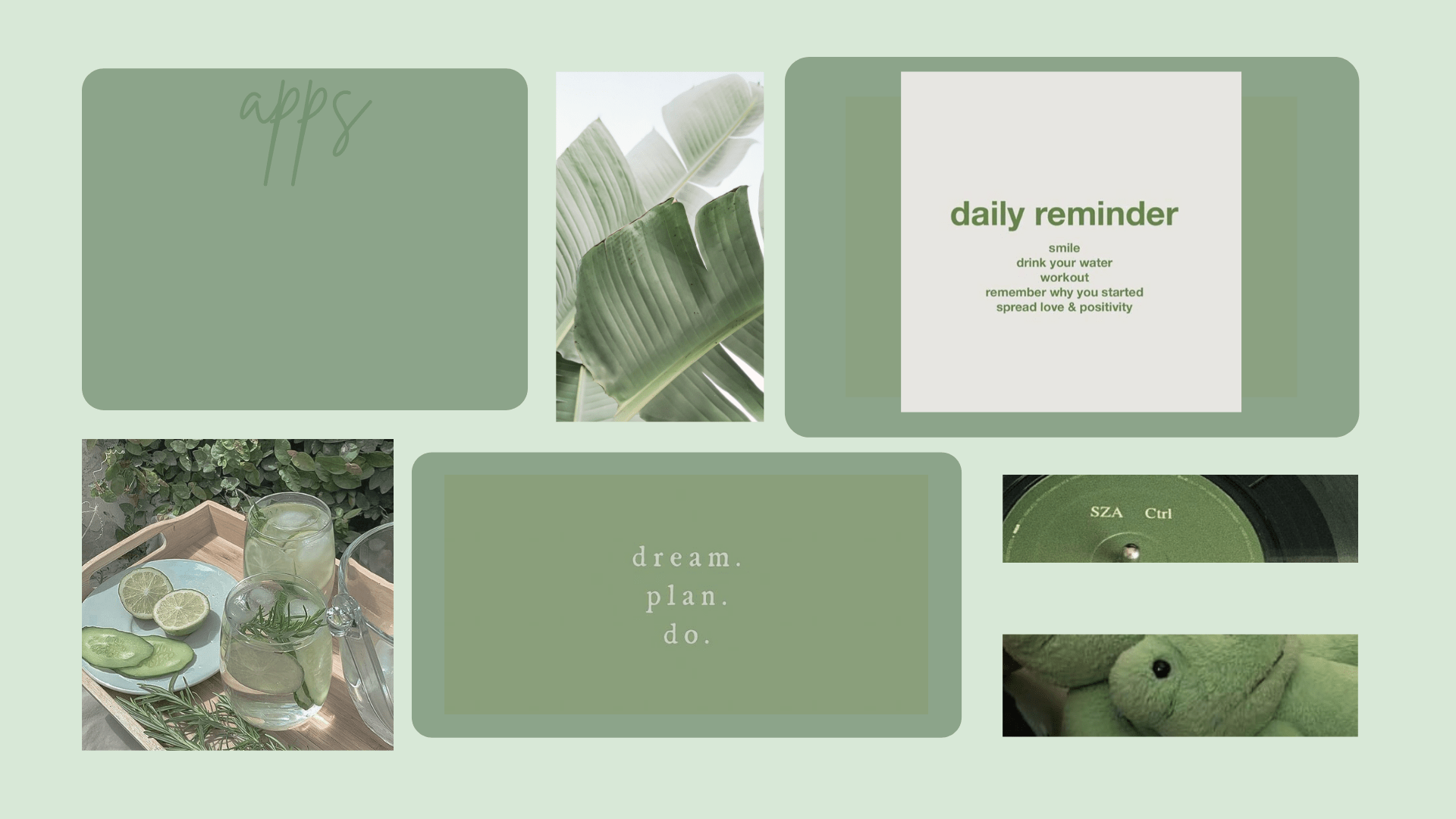 1920x1080 sage green desktop wallpaper aesthetic