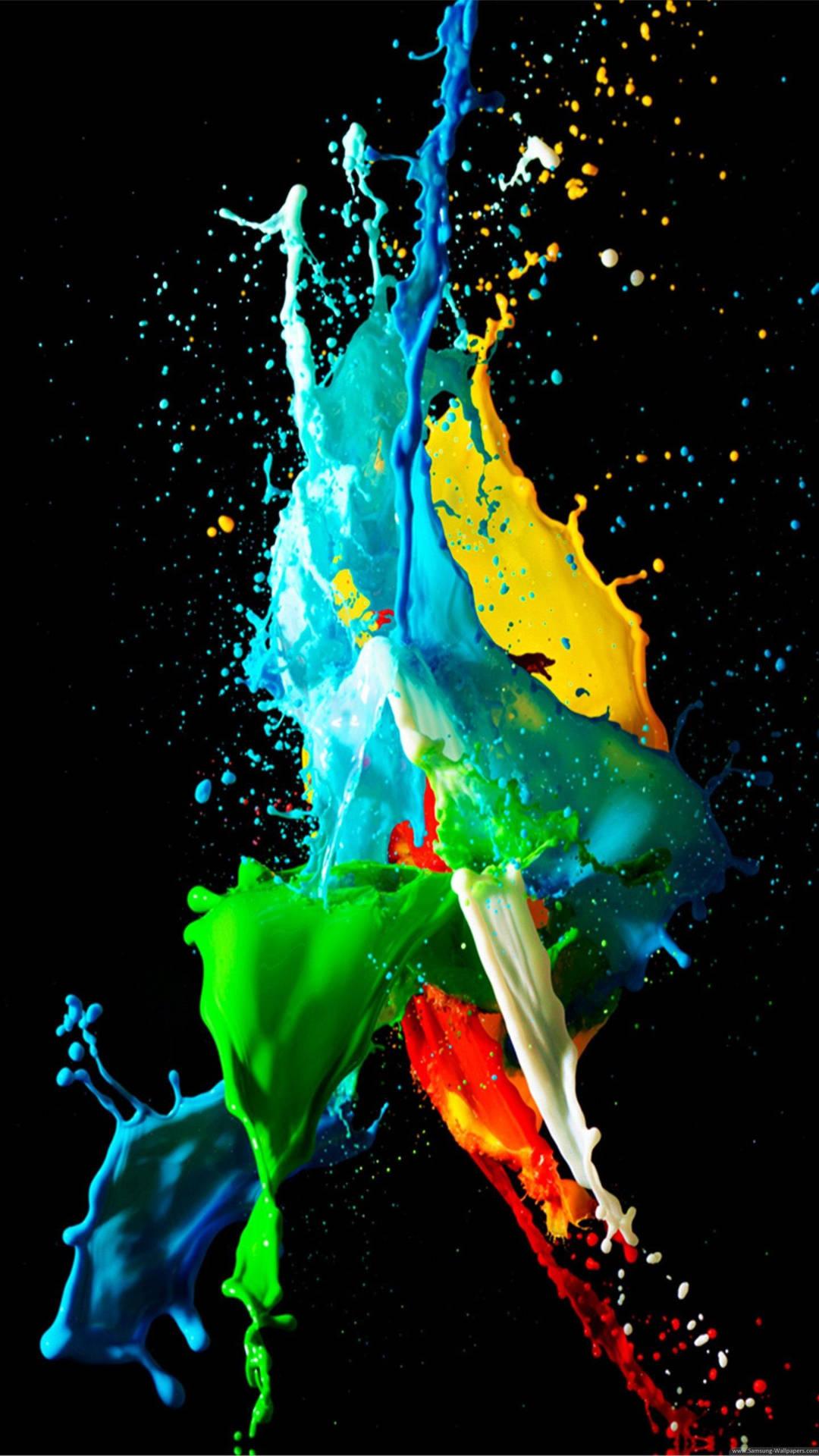 1080x1920 Download Colorful Paint Splash Samsung Wallpaper