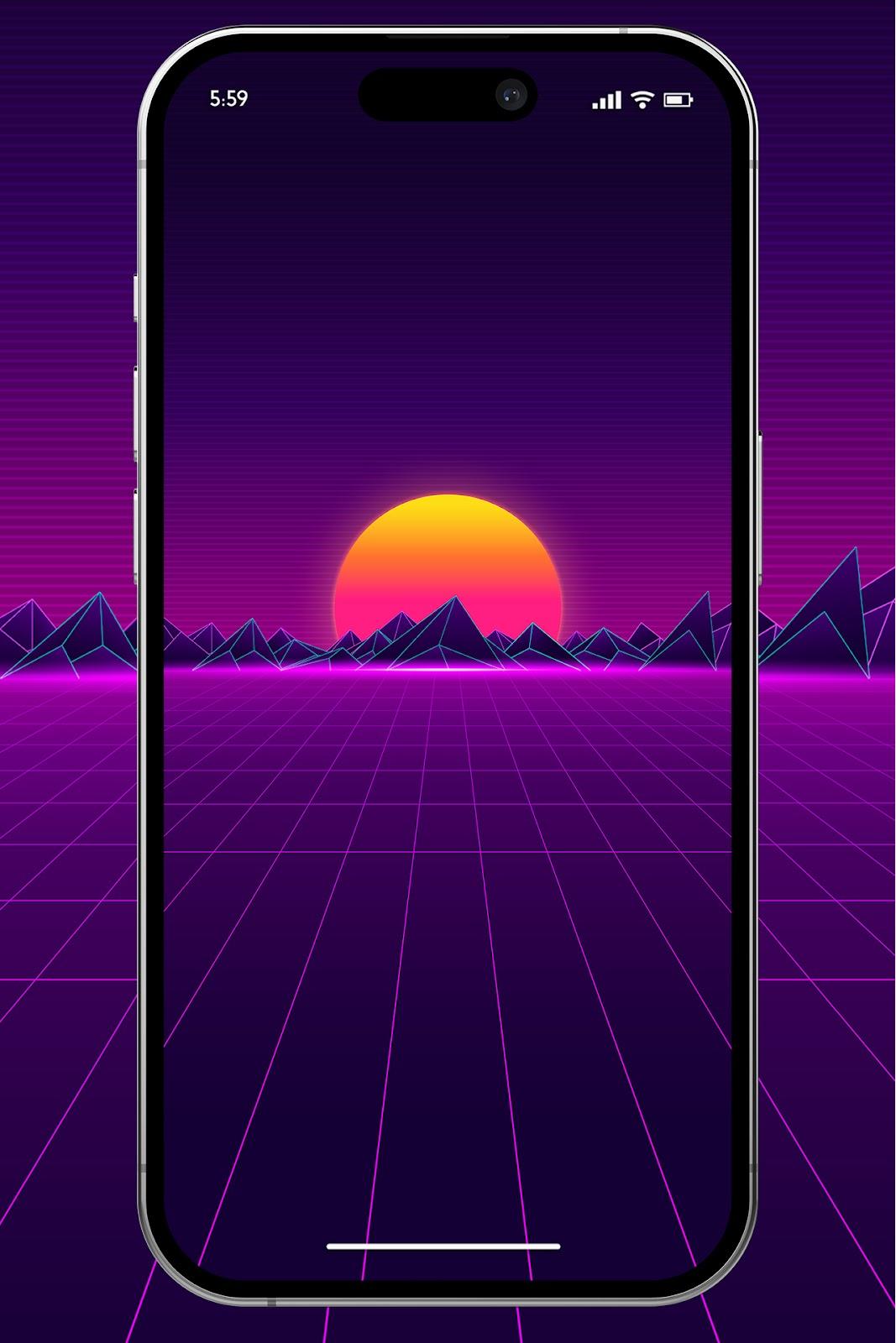 1067x1600 4K WALLPAPER PHONE FUTURISTIC SUNSET