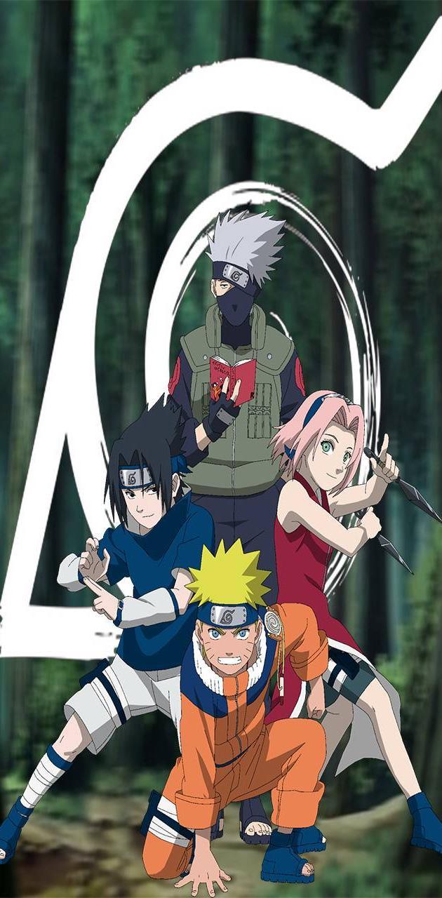 630x1280 Naruto Squad 7 Wallpaper