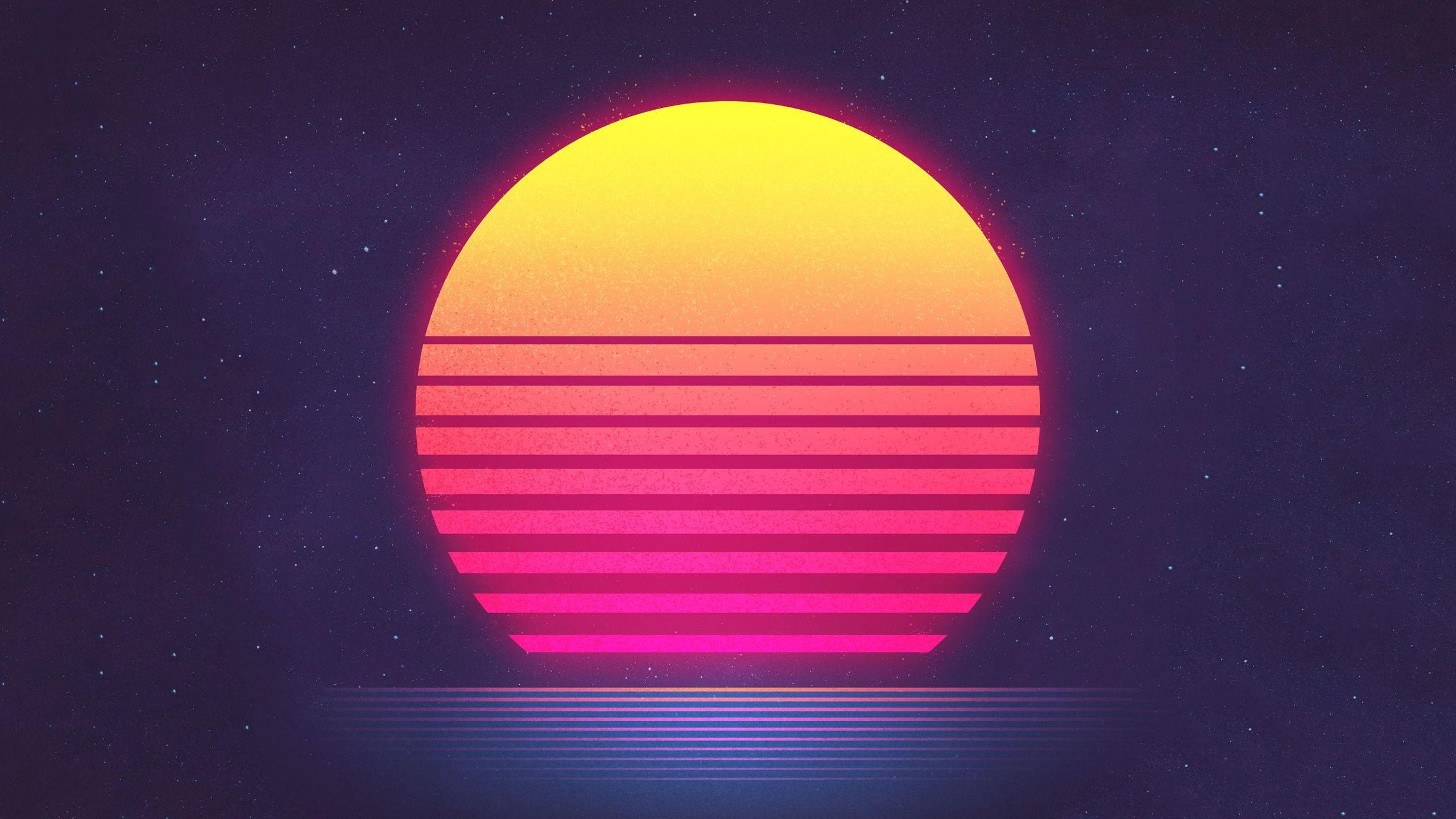 2560x1440 HD desktop wallpaper: Artistic, Synthwave, Retro Wave download free picture