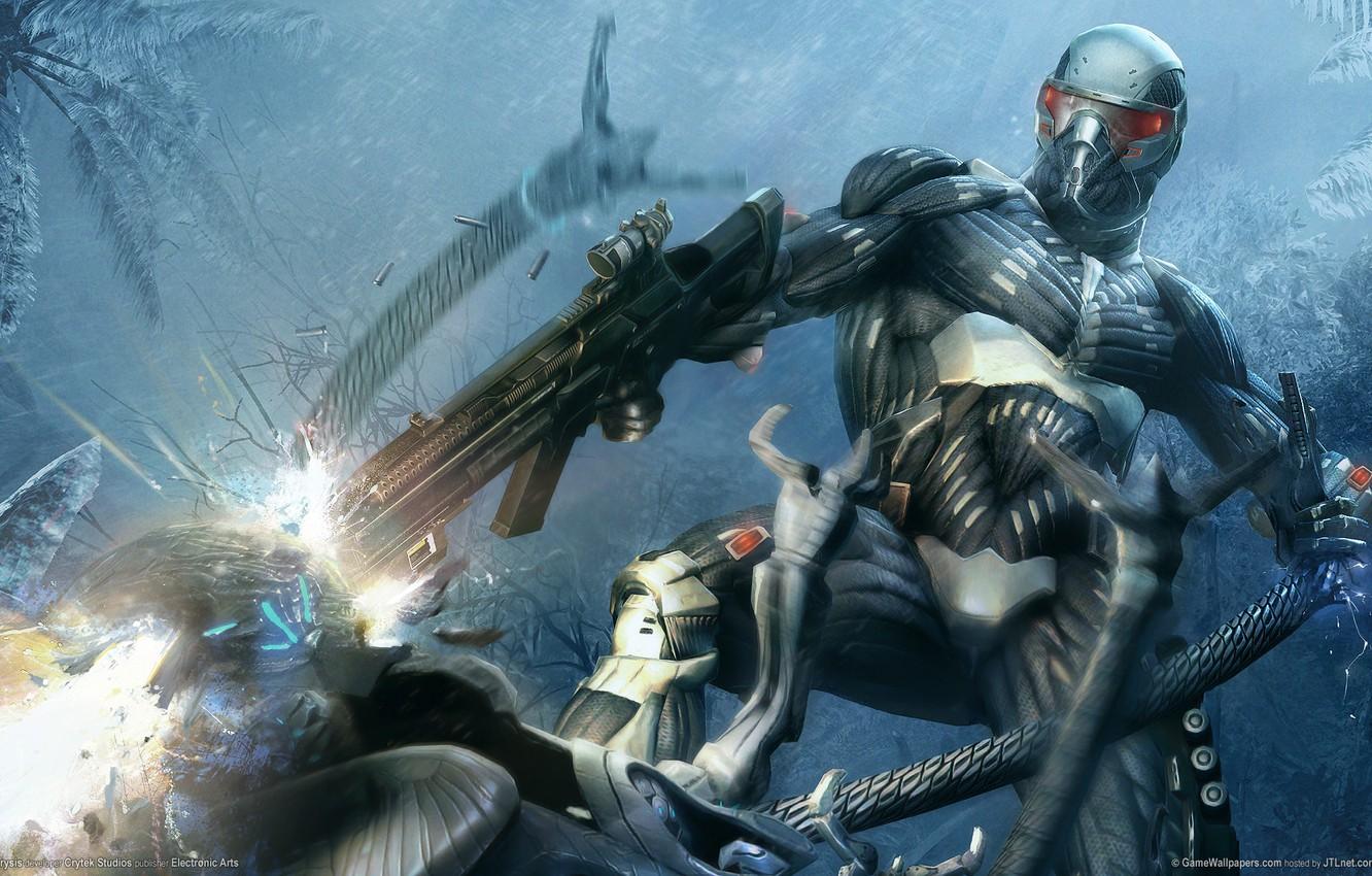 1332x850 Wallpaper game, black, crysis image for desktop, section игры