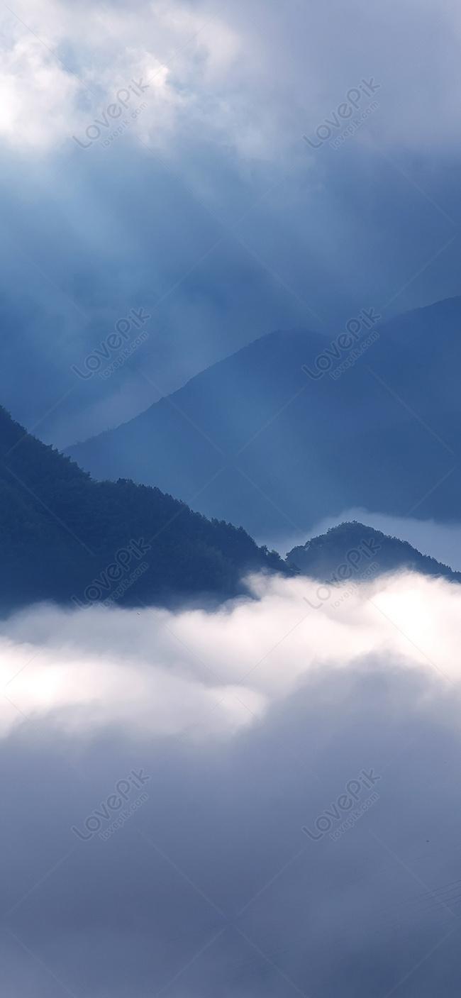 650x1407 Mobilephone Wallpaper In The Morning Mist Of Mountains Image Free Download