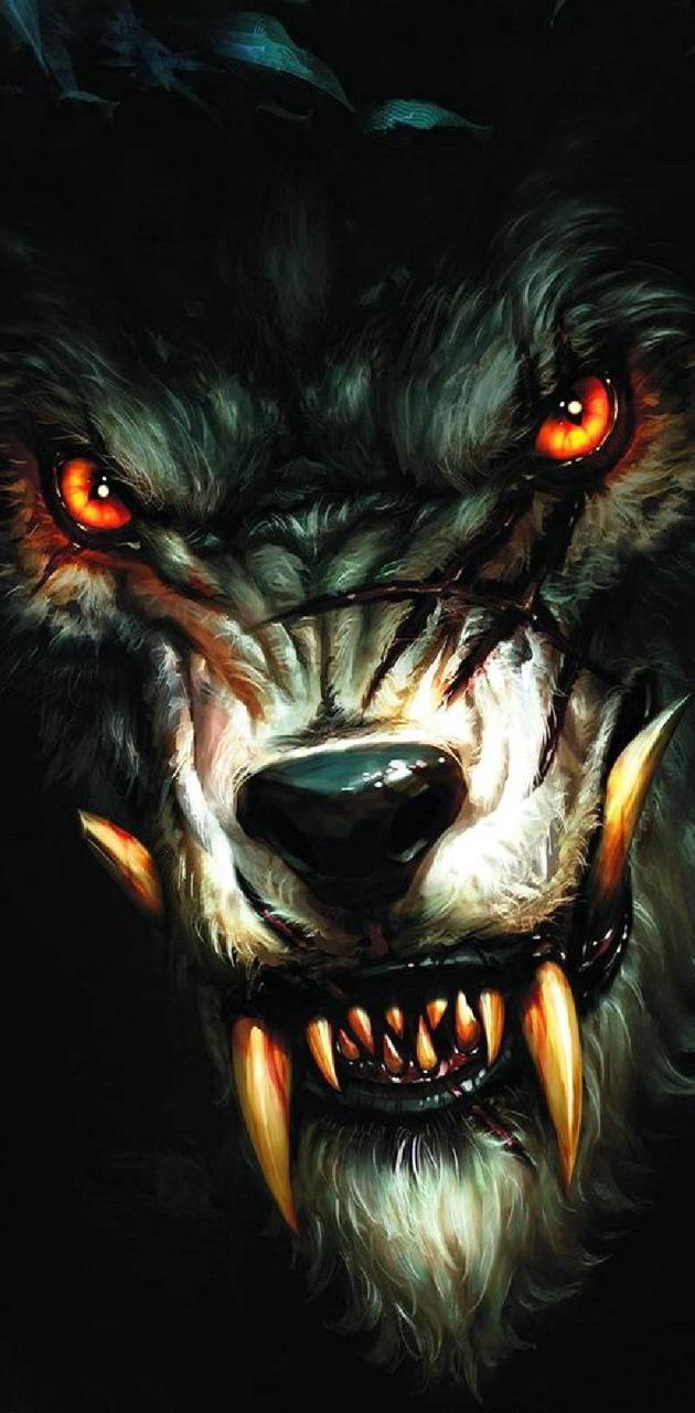 630x1280 Angry wolf wallpaper