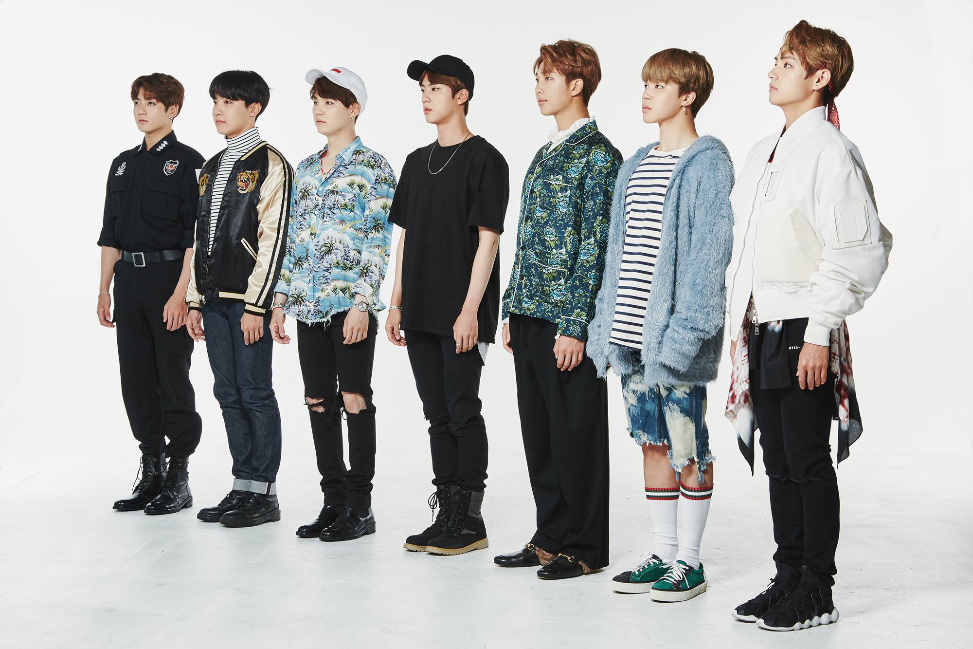 2000x1333 BTS Does A Fun Throwback With Old Stage Outfits In New Photo For “2017 BTS Festa”