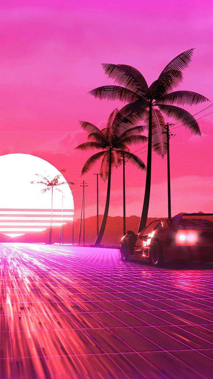 736x1308 Synthwave Wallpaper Browse Synthwave Wallpaper with collections of Aesthetic, Desktop, iPhone, Neon, Retro.. Vaporwave wallpaper, Glitch wallpaper, Synthwave