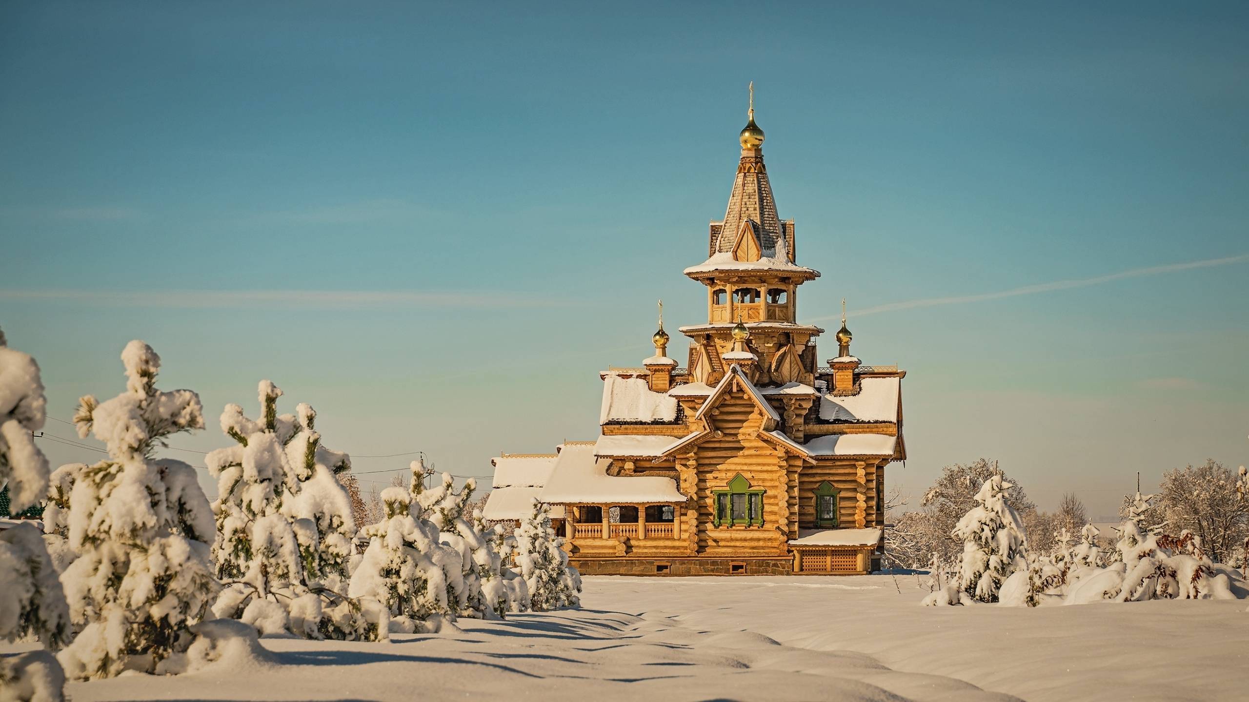2560x1440 Church HD at Winter 1440P Resolution Wallpaper, HD City 4K Wallpaper, Image, Photo and Background