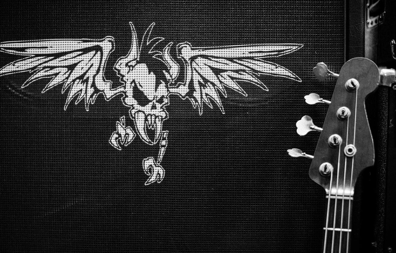 1332x850 Wallpaper Music, Skull, Guitar, Wings, Music, Horns, Rock, Rock, Metallica, Thrash Metal, Thrash Metal, Hard Rock, Hard Rock, Heavy Metal, Hard Rock, Hevy Metal Image For Desktop, Section музыка