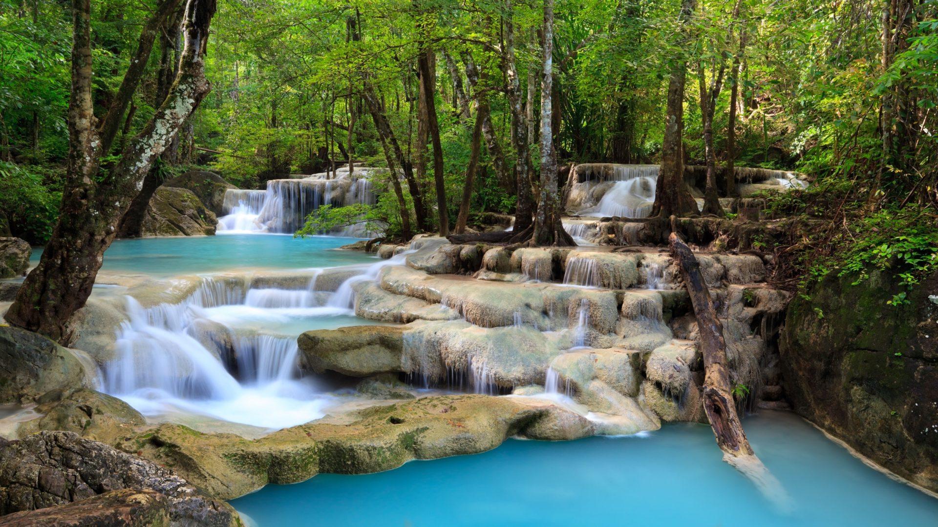 1920x1080 Thailand Wallpaper, Waterfall, River Jungle. Nature Desktop Wallpaper 97978 :