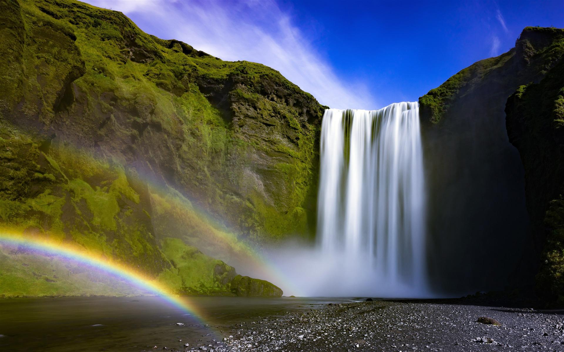 1920x1200 Waterfall River Rainbow