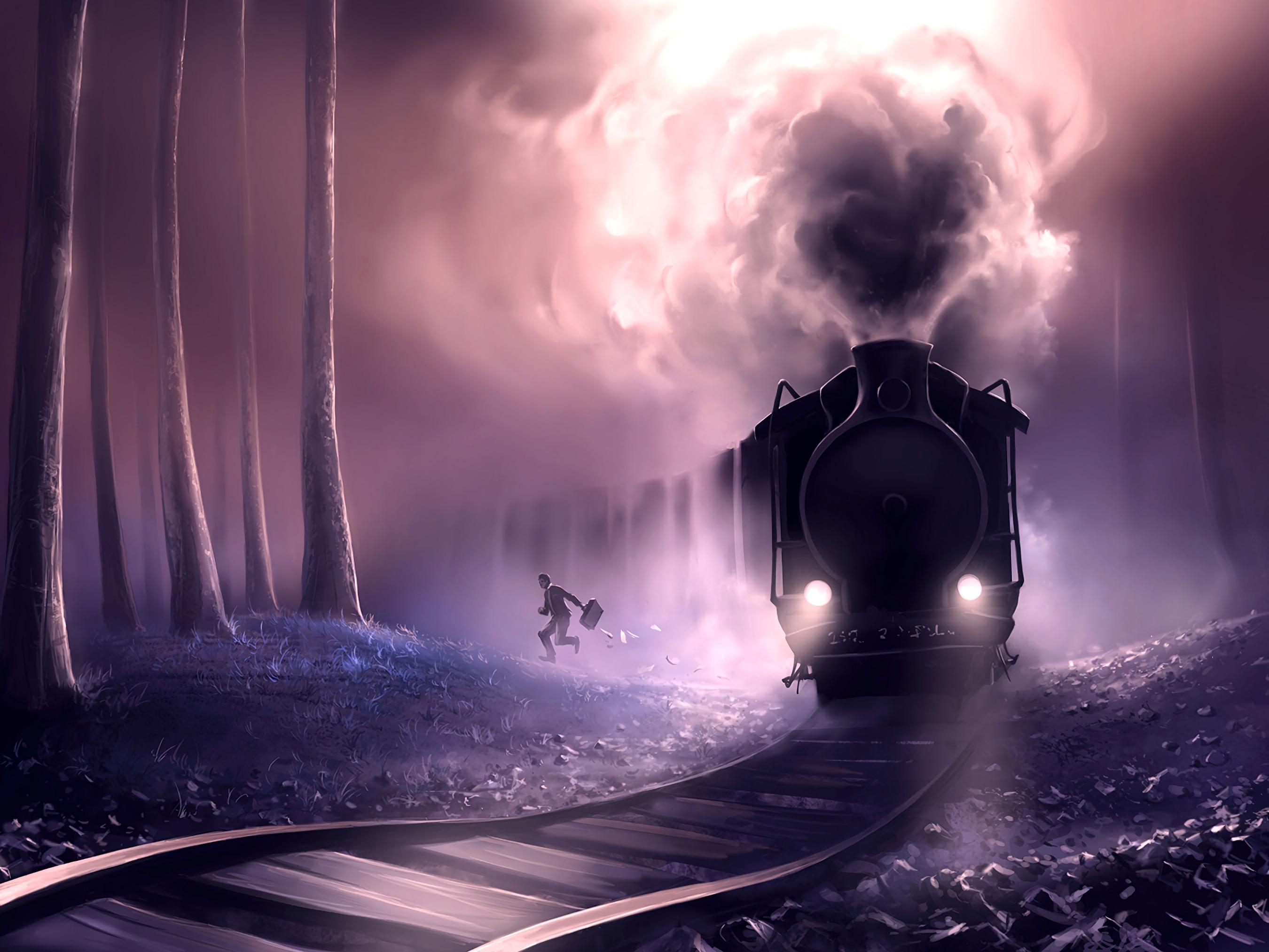 2700x2026 Steam Train Escape, HD Artist, 4k Wallpaper, Image, Background, Photo and Picture