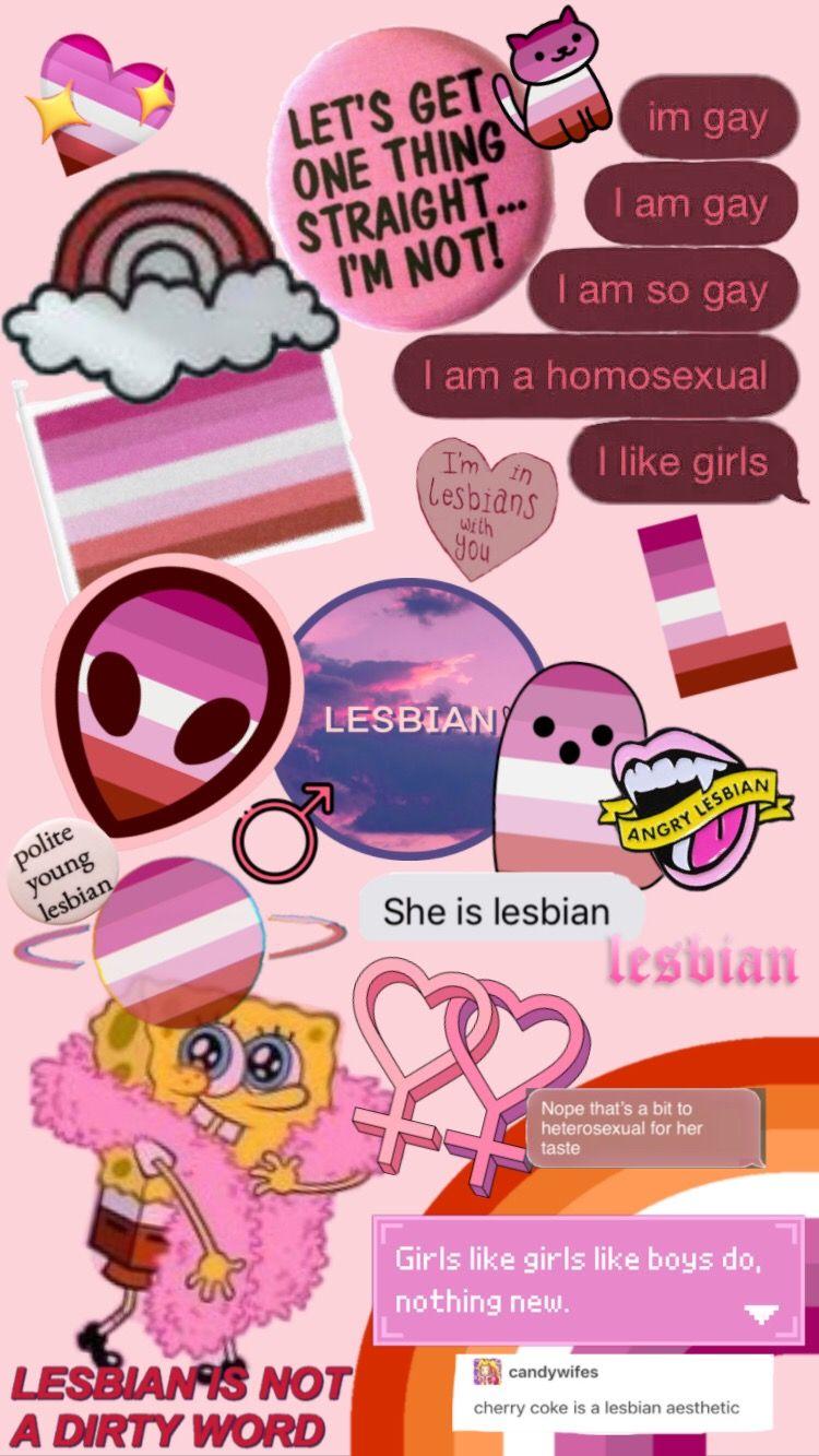 750x1333 Lesbian Aesthetic Pride Wallpaper