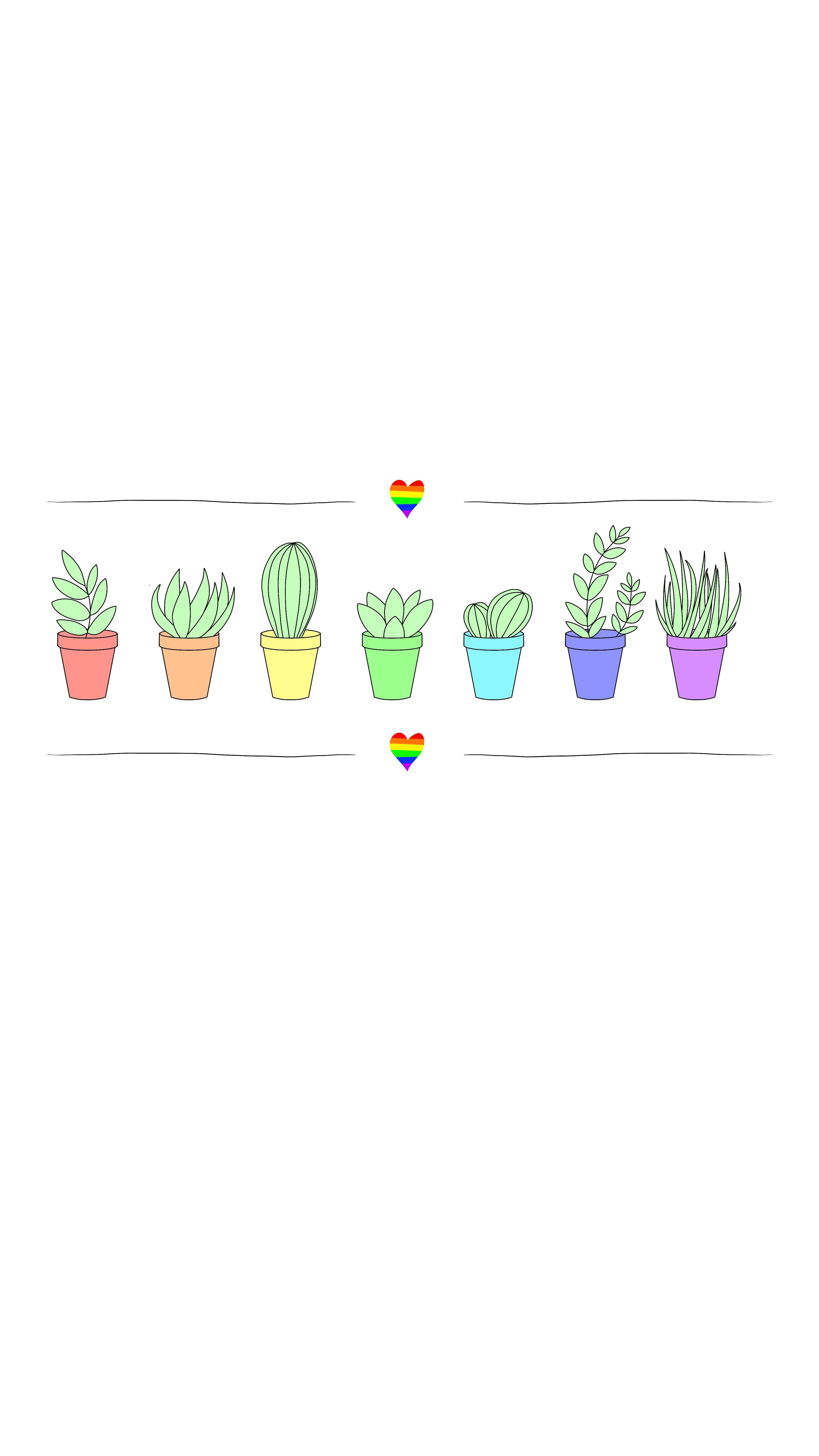 3508x6236 Download Cute Graphic Plant Pots Pride Wallpaper