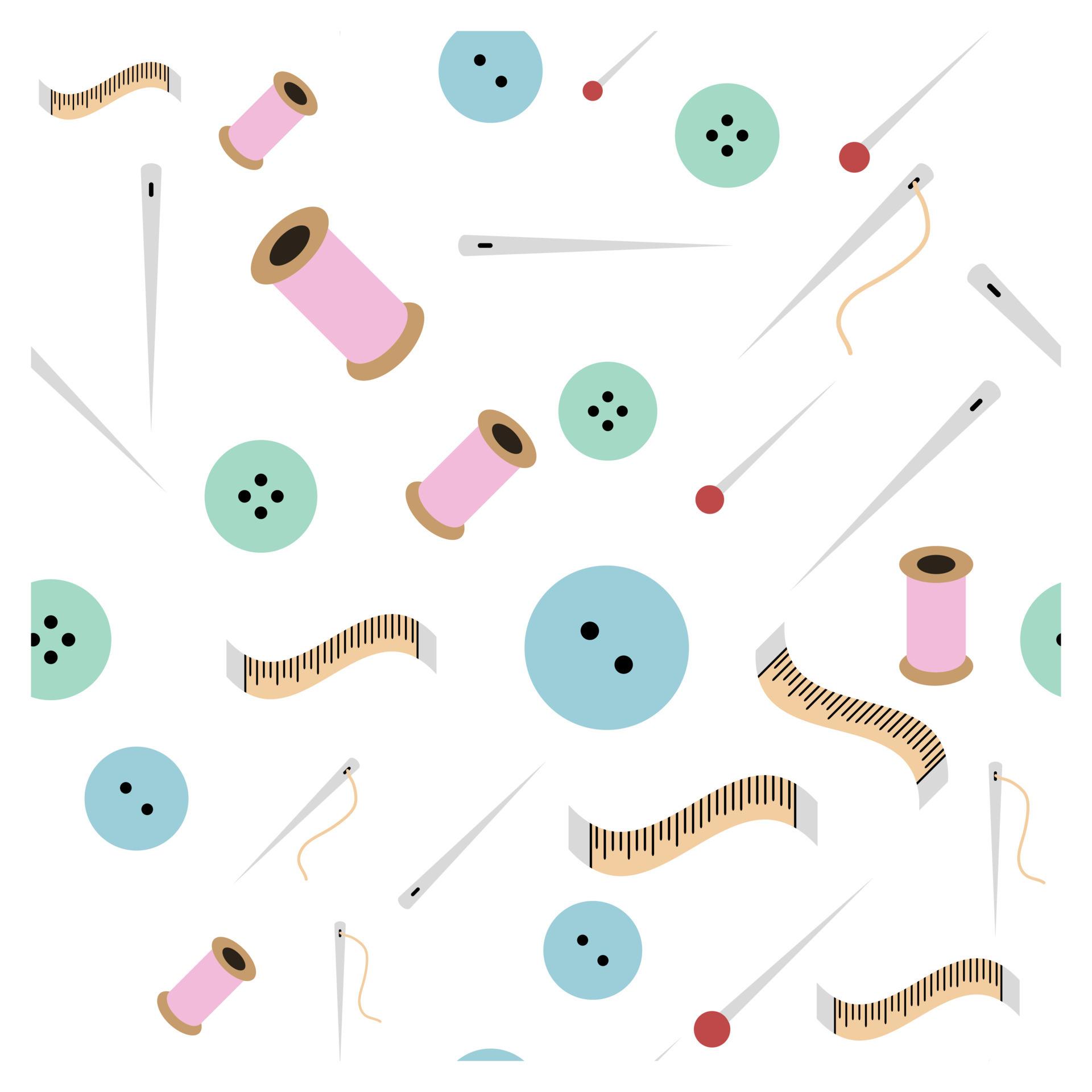 1920x1920 sewing seamless pattern perfect for background or wallpaper