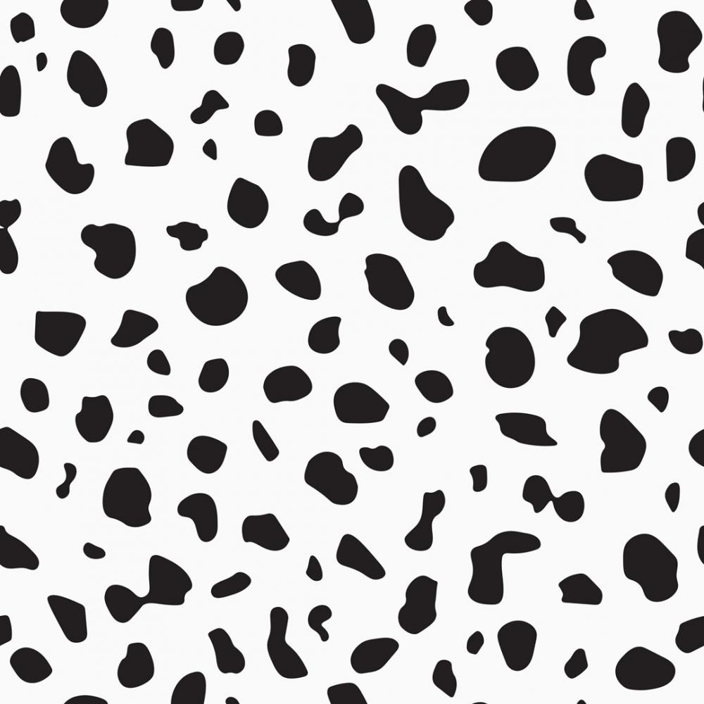 1000x1000 Lots of Spots wallpaper in black & white. I Love Wallpaper