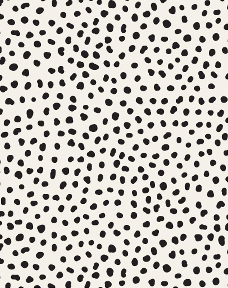 800x1008 Gigi's Dots Wallpaper in Black & Sand