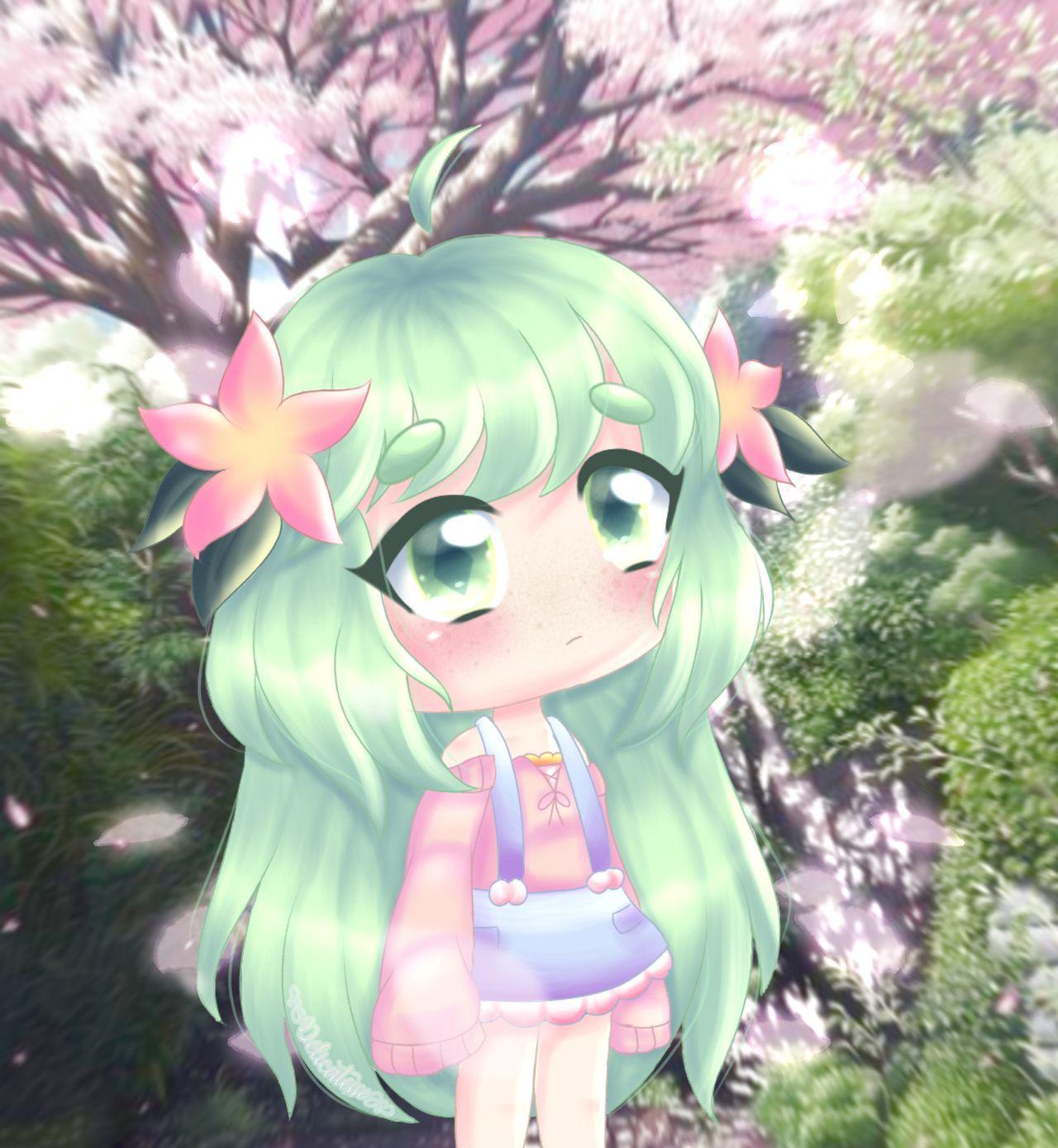 1280x1388 Gacha Life Spring Wallpaper