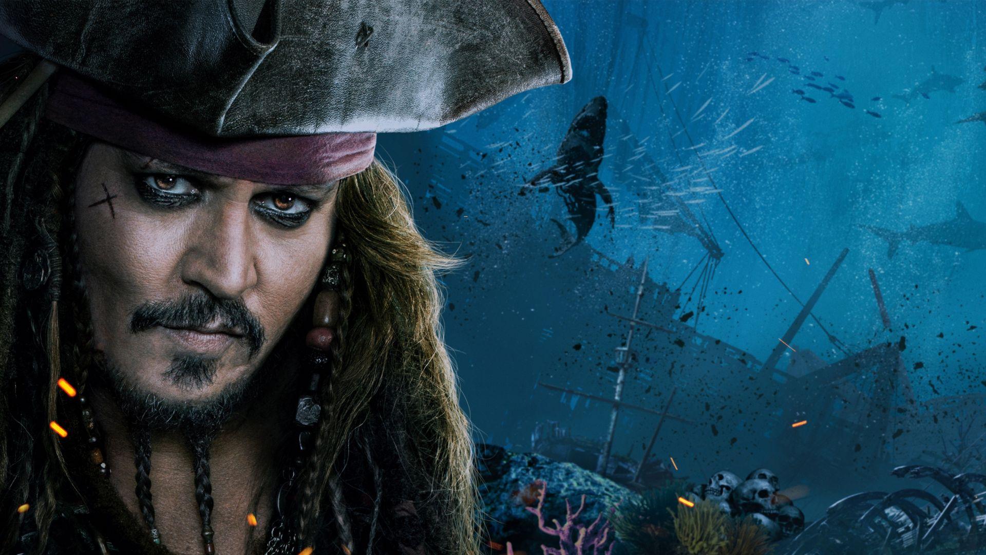 1920x1080 Desktop Wallpaper Johnny Depp, Pirates Of The Caribbean Dead Men Tell No Tales, Smile, Face, HD Image, Picture, Background, Qsis2h