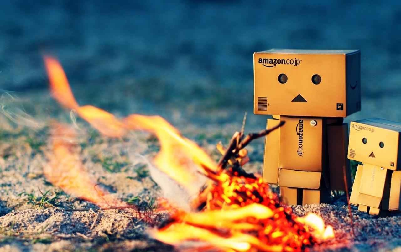 1280x804 Danbo Warming Fire wallpaper. Danbo Warming Fire
