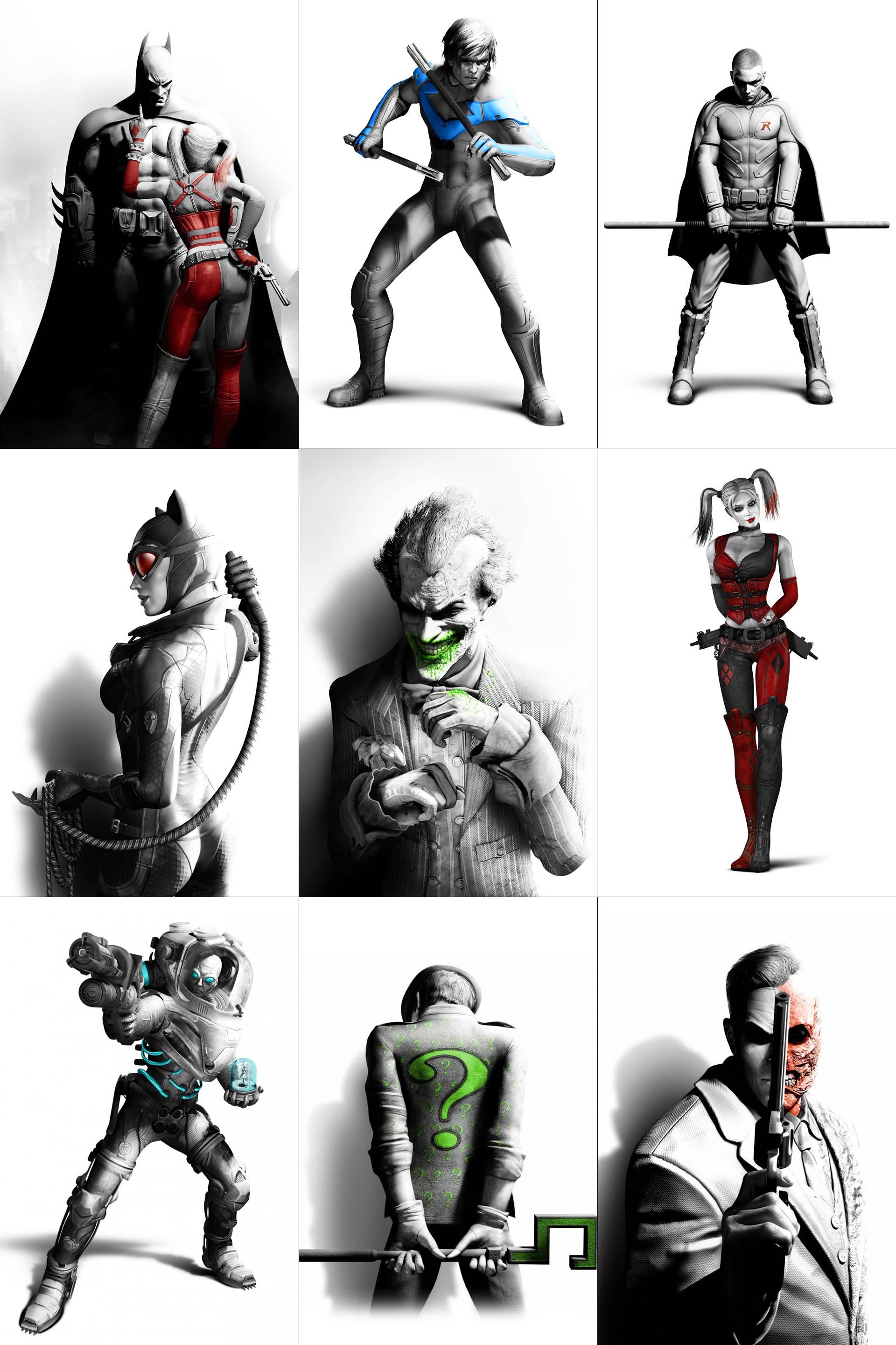 1920x2880 Download Characters Of Batman Arkham City iPhone Wallpaper